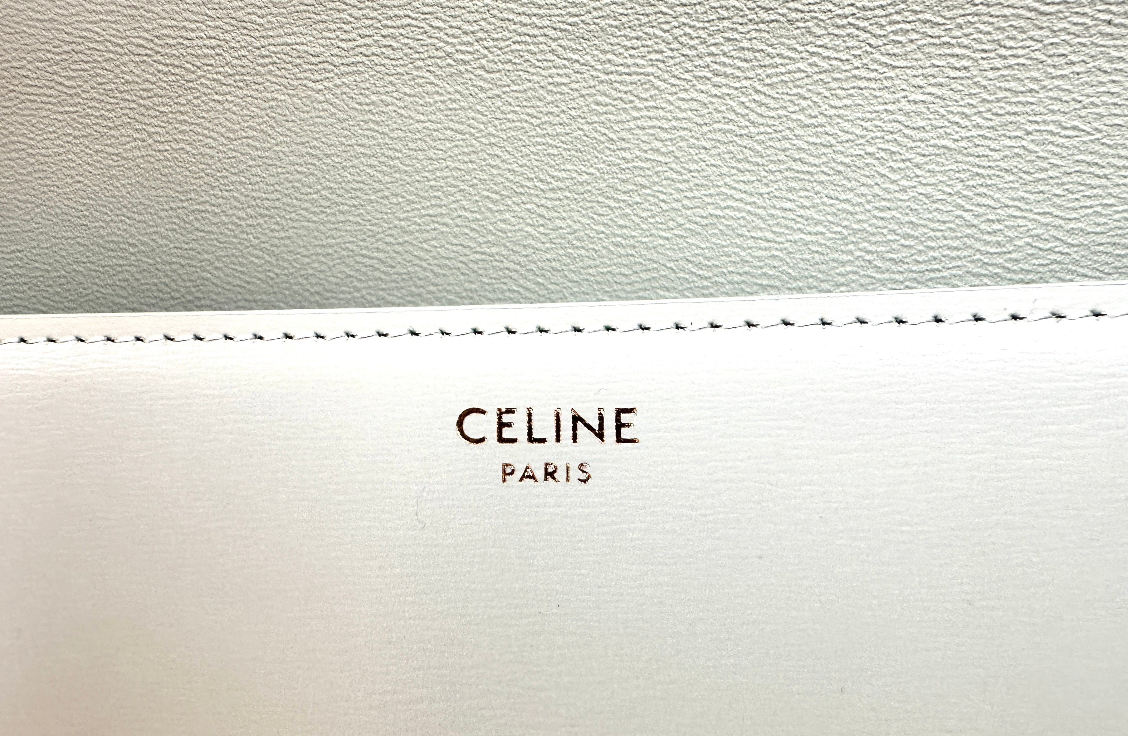 Celine Claude Shoulder Bag Soft Blue