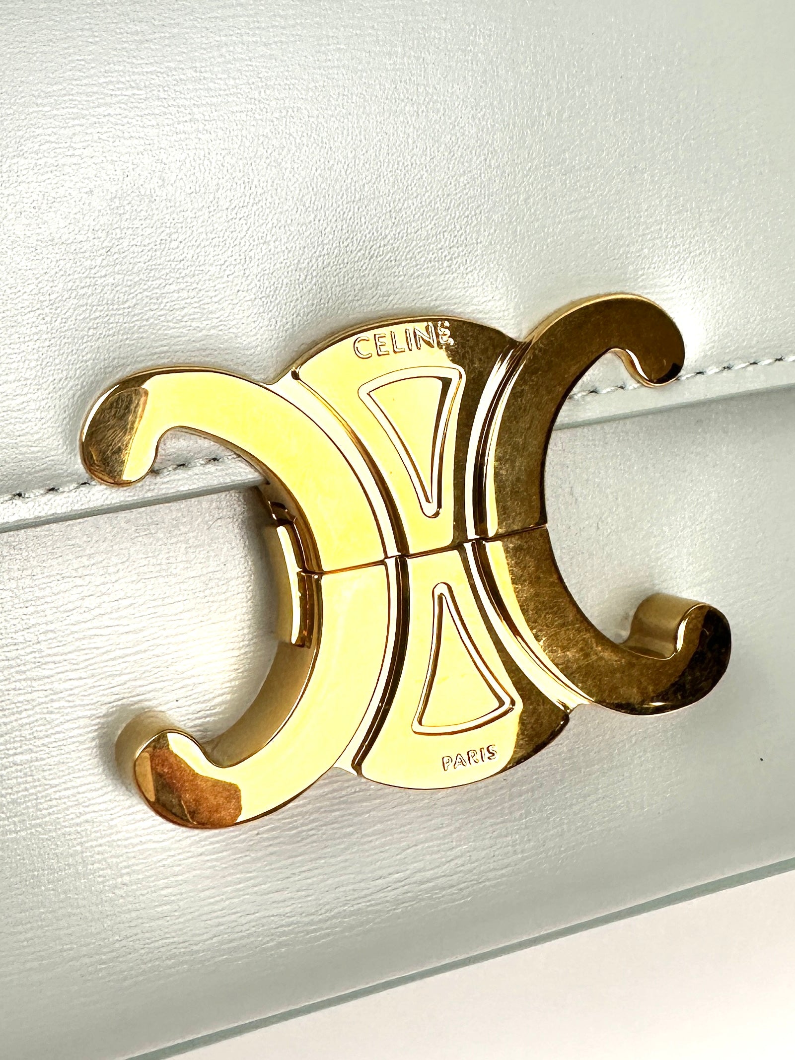 Celine Claude Shoulder Bag Soft Blue