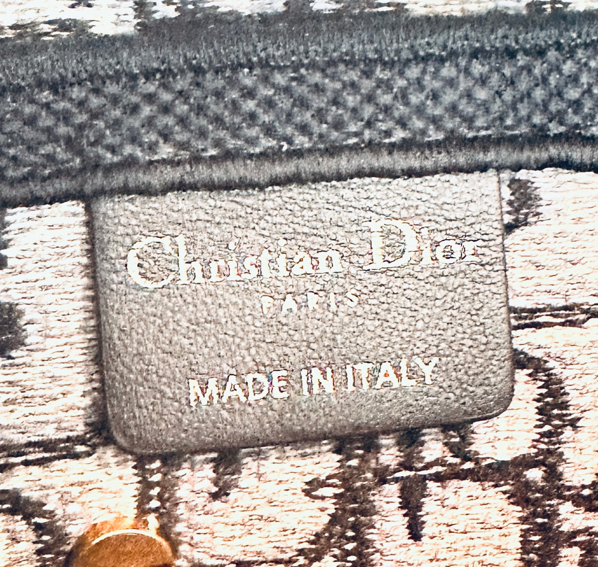 Dior Saddle Bag Navy Blue Oblique Embroidery