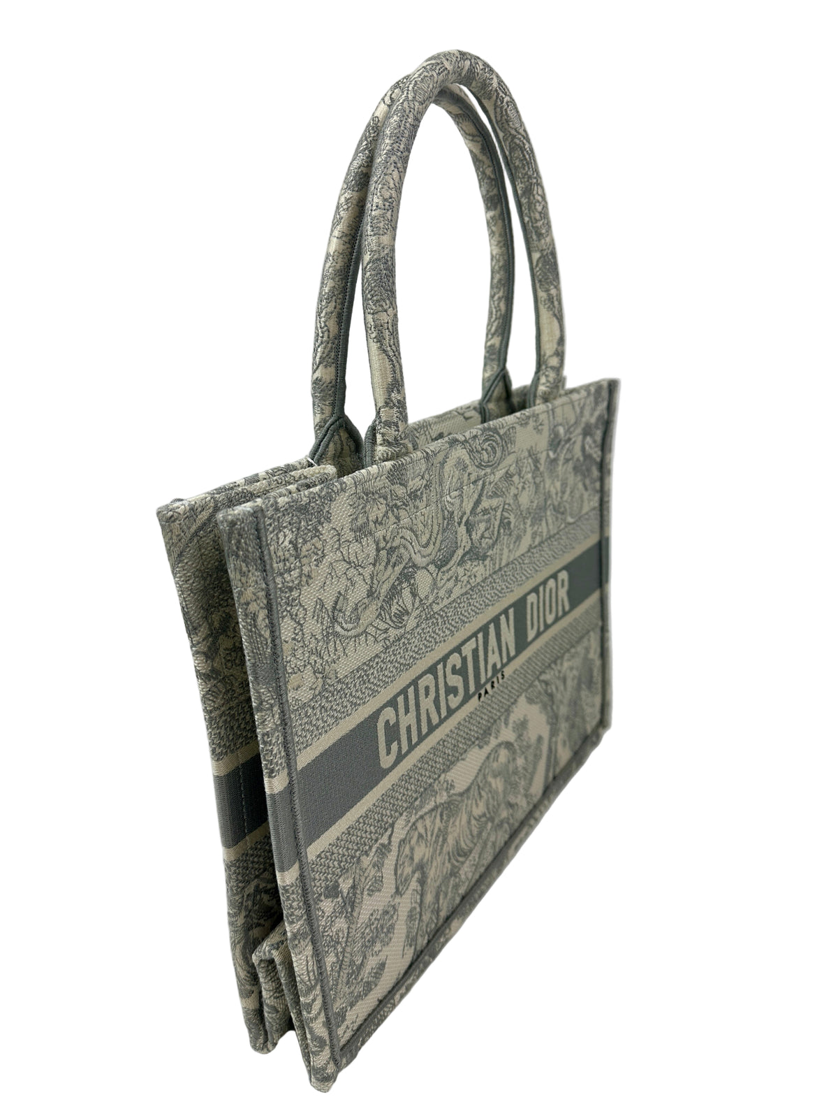 Dior Medium Book Tote Grey Toile de Jouy