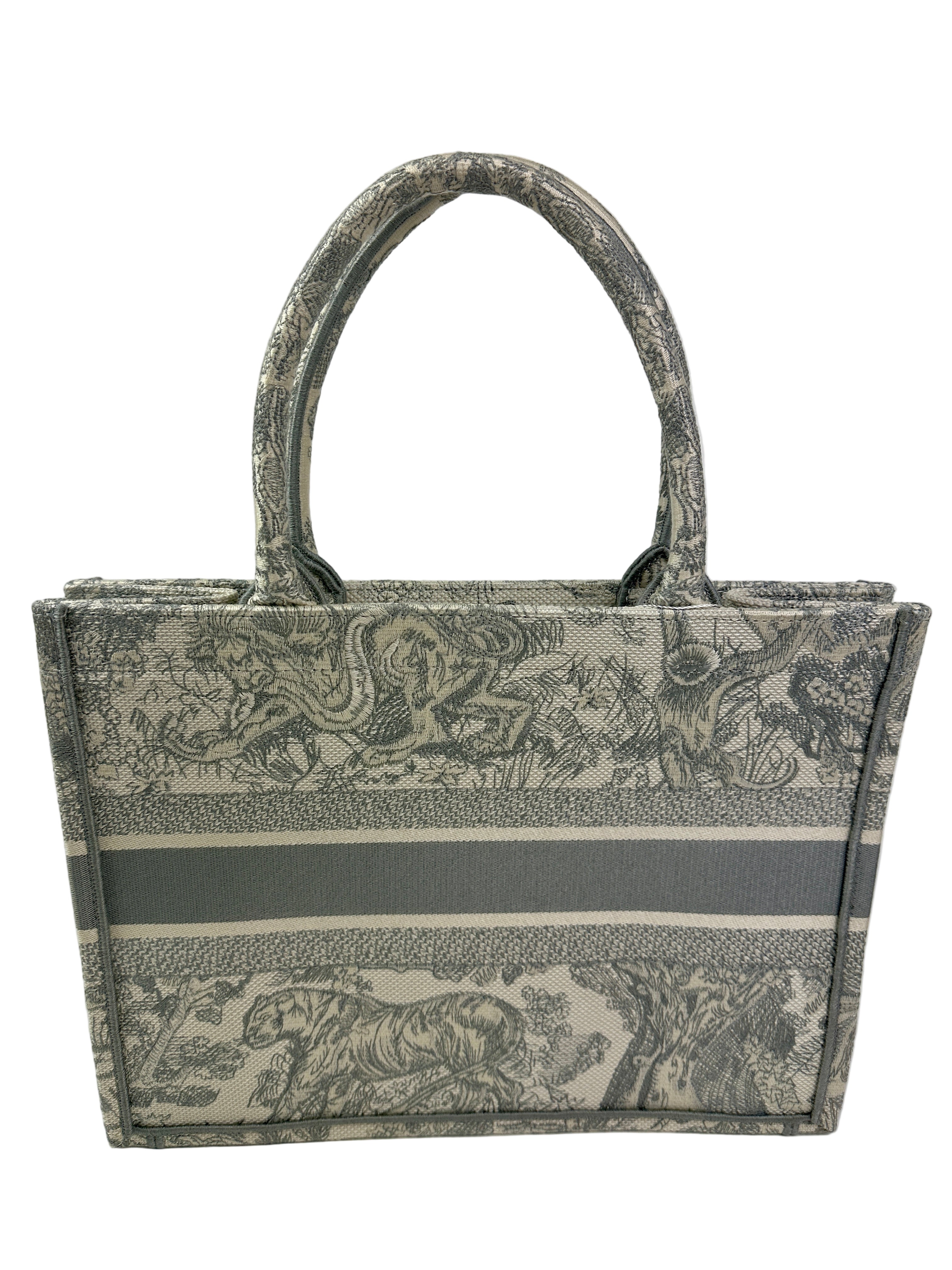 Dior Medium Book Tote Grey Toile de Jouy