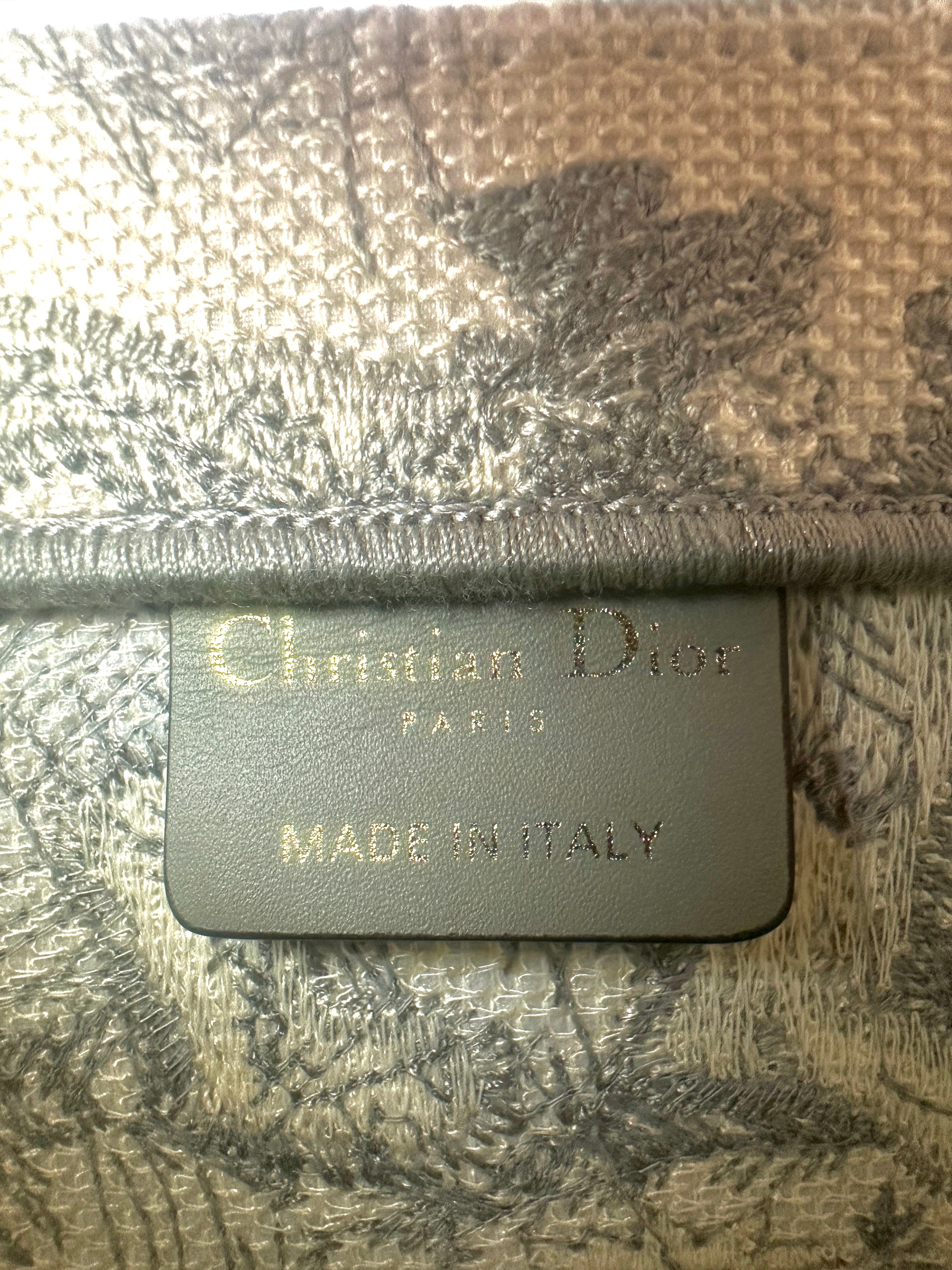 Dior Medium Book Tote Grey Toile de Jouy