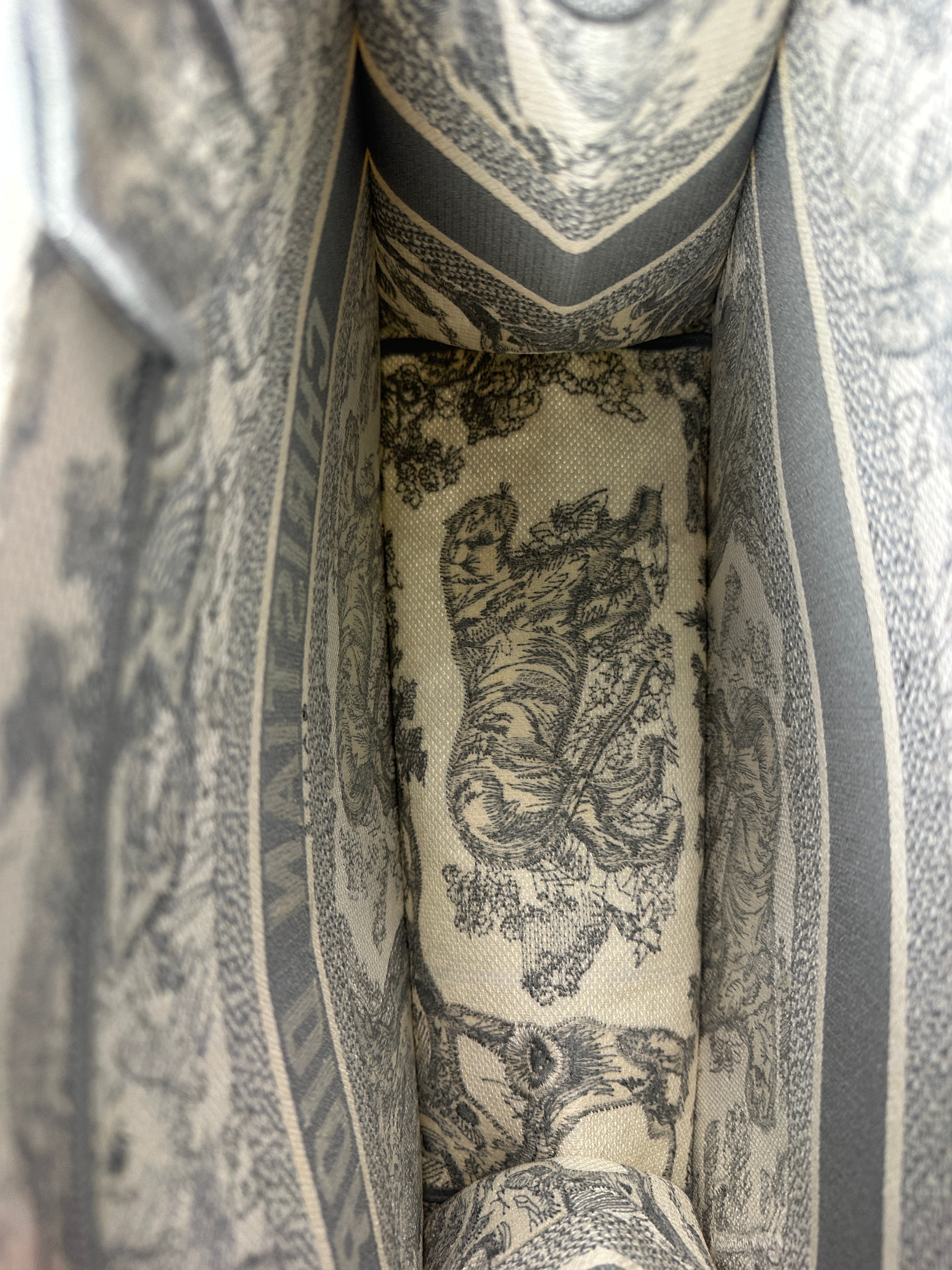 Dior Medium Book Tote Grey Toile de Jouy