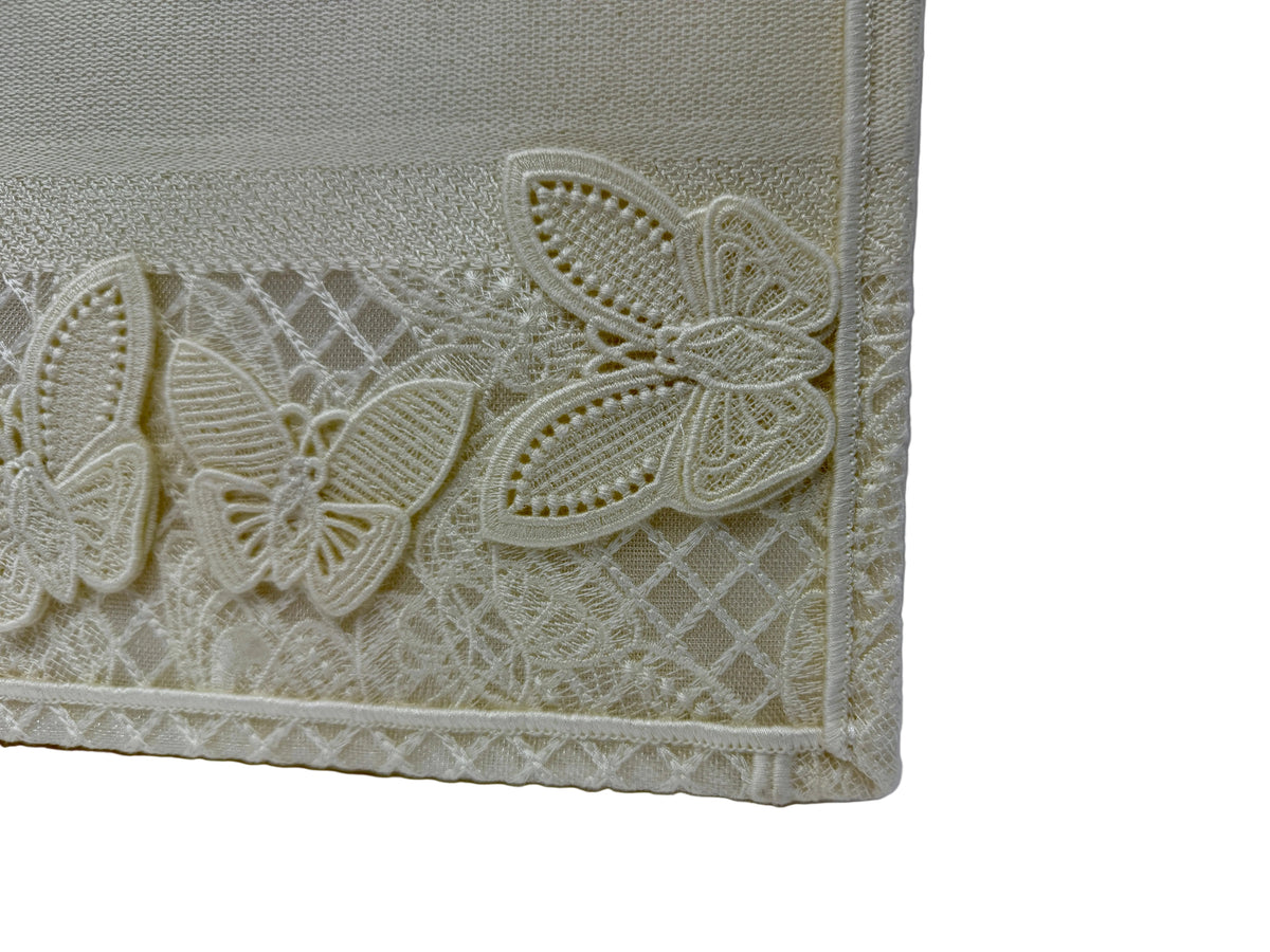 Dior Medium Book Tote 3D Macrame D-Lace Butterfly White