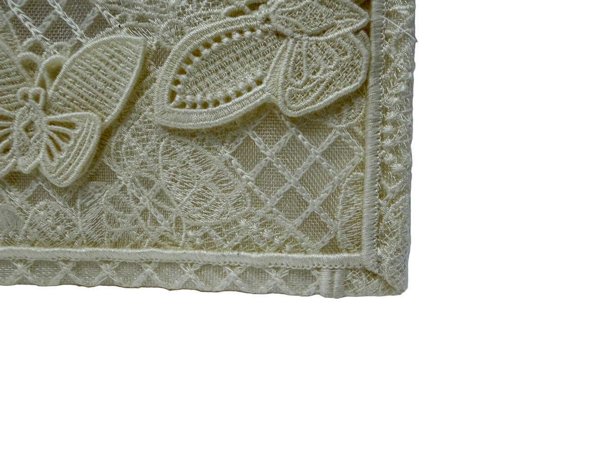 Dior Medium Book Tote 3D Macrame D-Lace Butterfly White