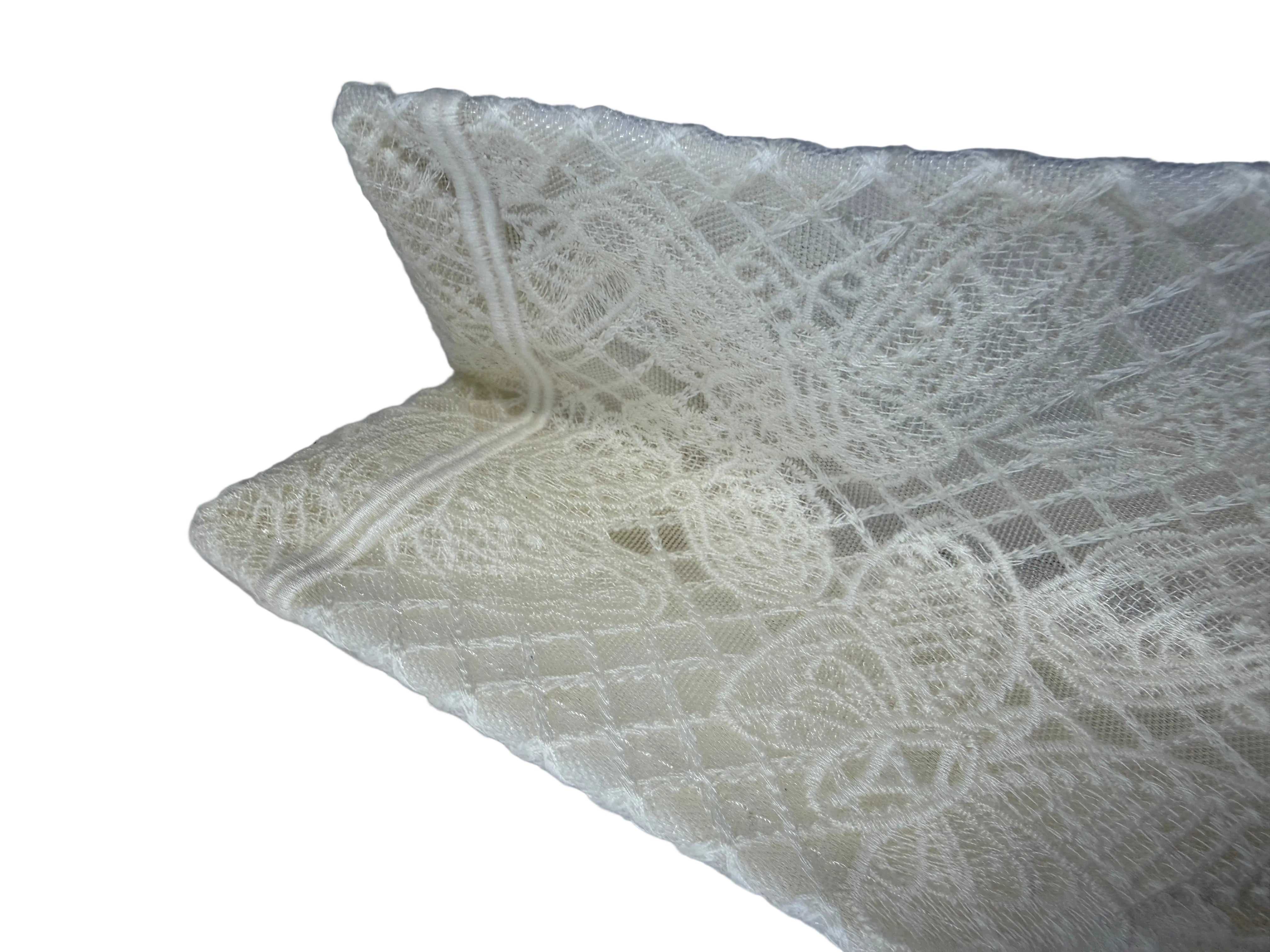 Dior Medium Book Tote 3D Macrame D-Lace Butterfly White