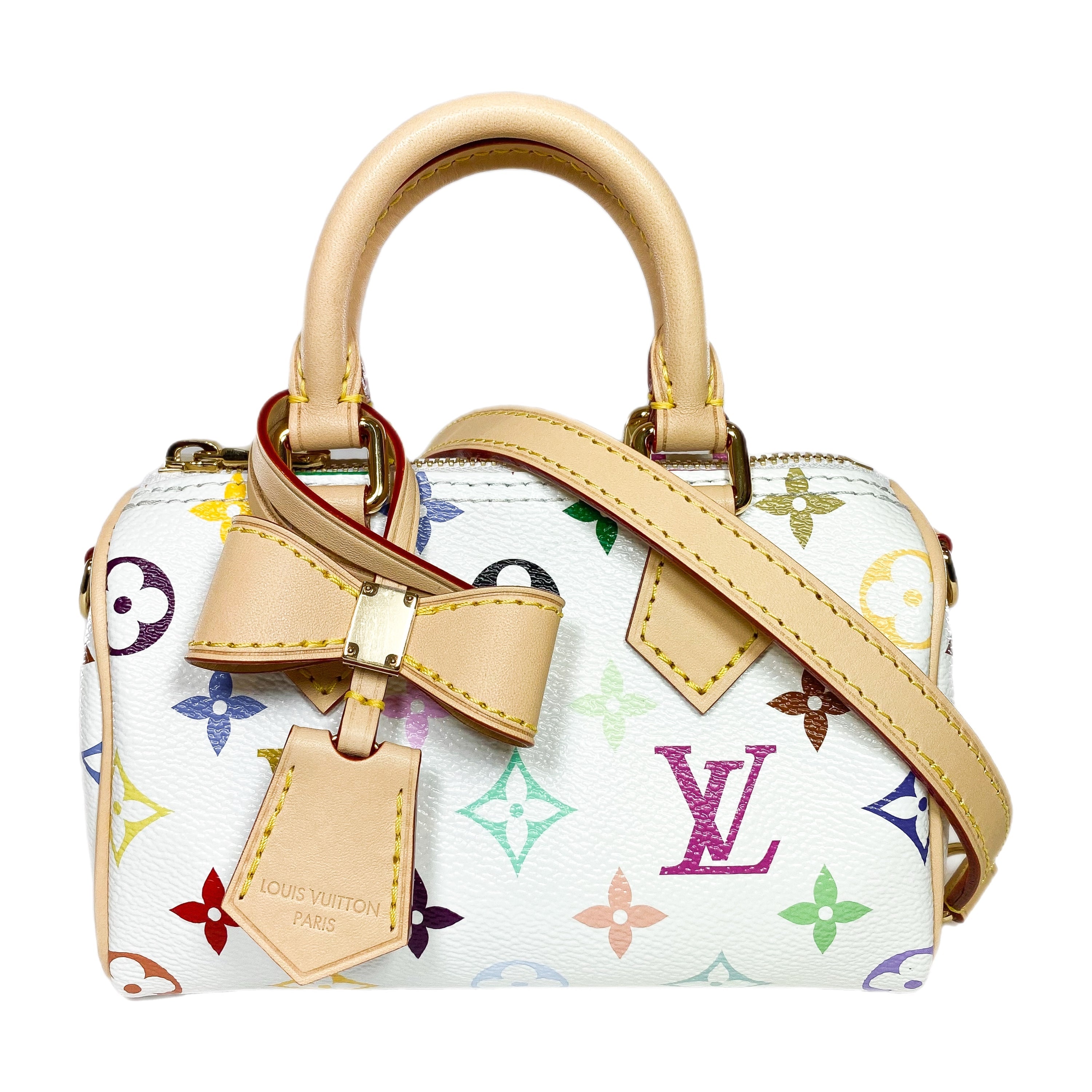 Louis Vuitton Nano Speedy LV x TM Murakami White Multicolor