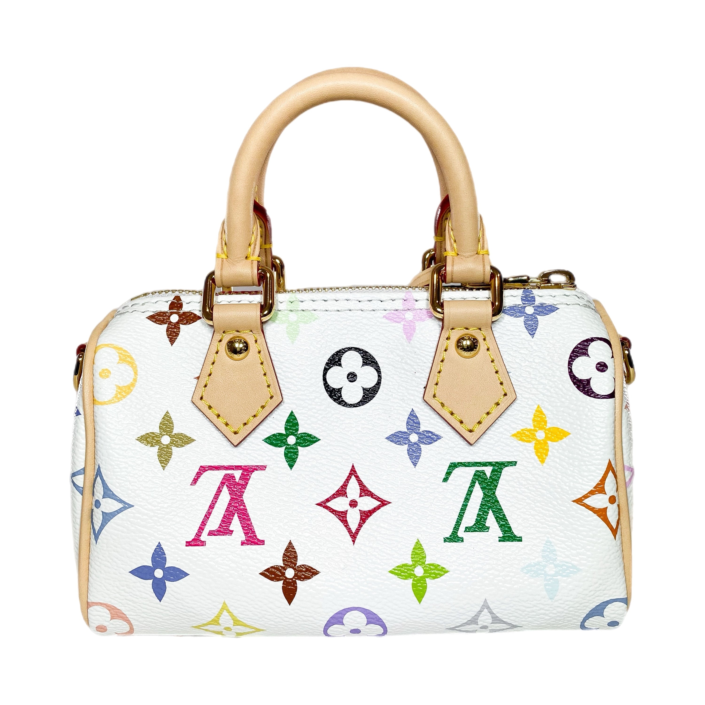 Louis Vuitton Nano Speedy LV x TM Murakami White Multicolor