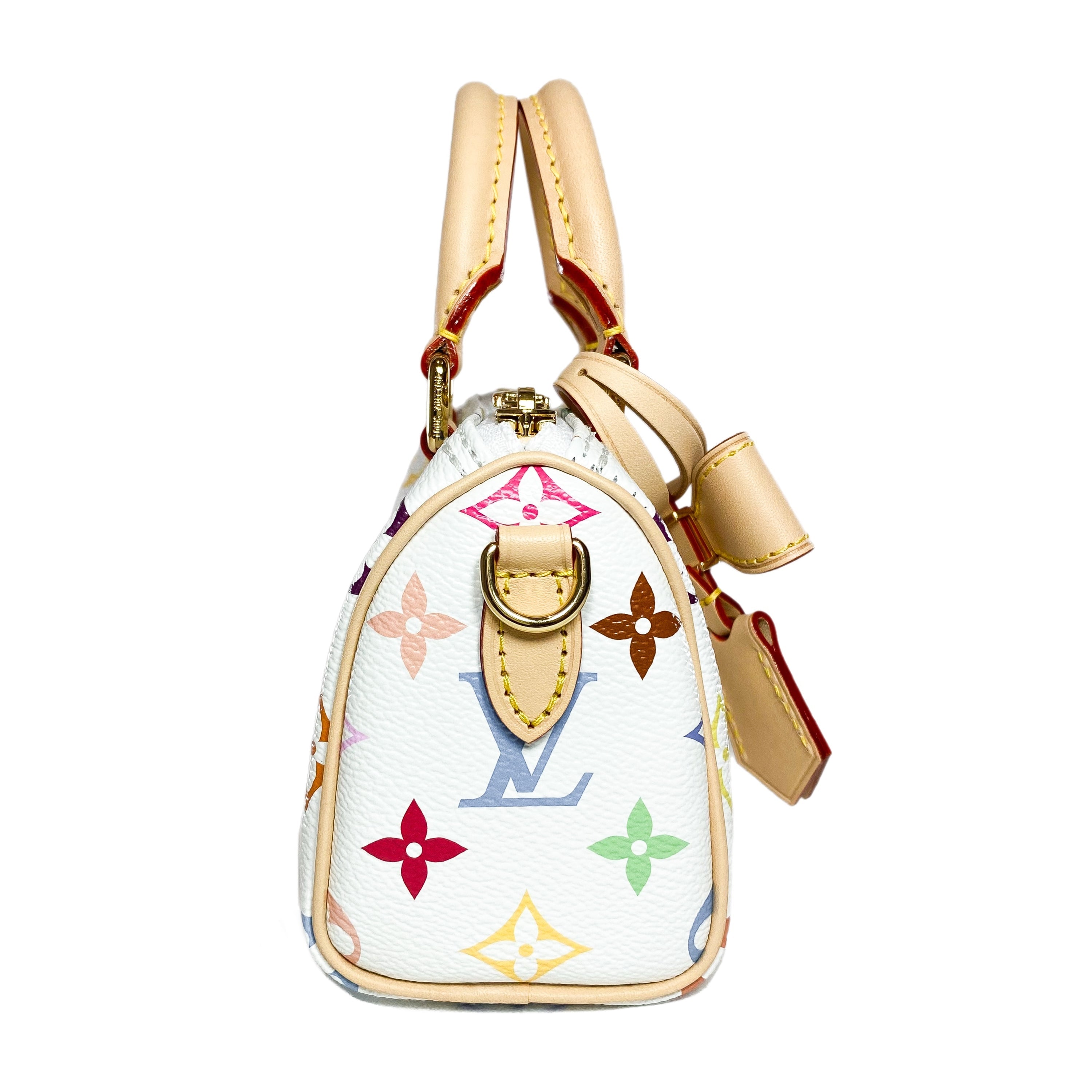 Louis Vuitton Nano Speedy LV x TM Murakami White Multicolor