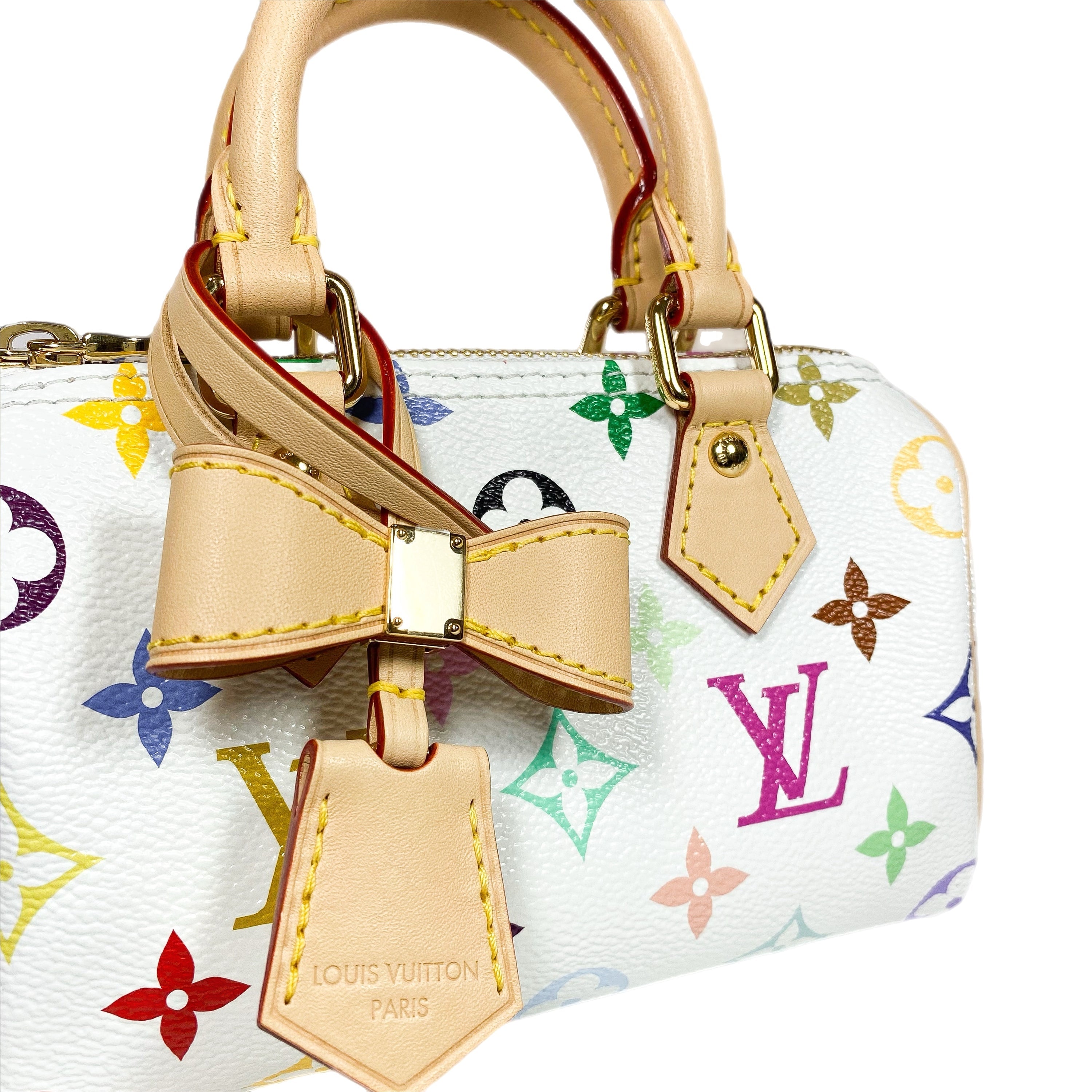 Louis Vuitton Nano Speedy LV x TM Murakami White Multicolor