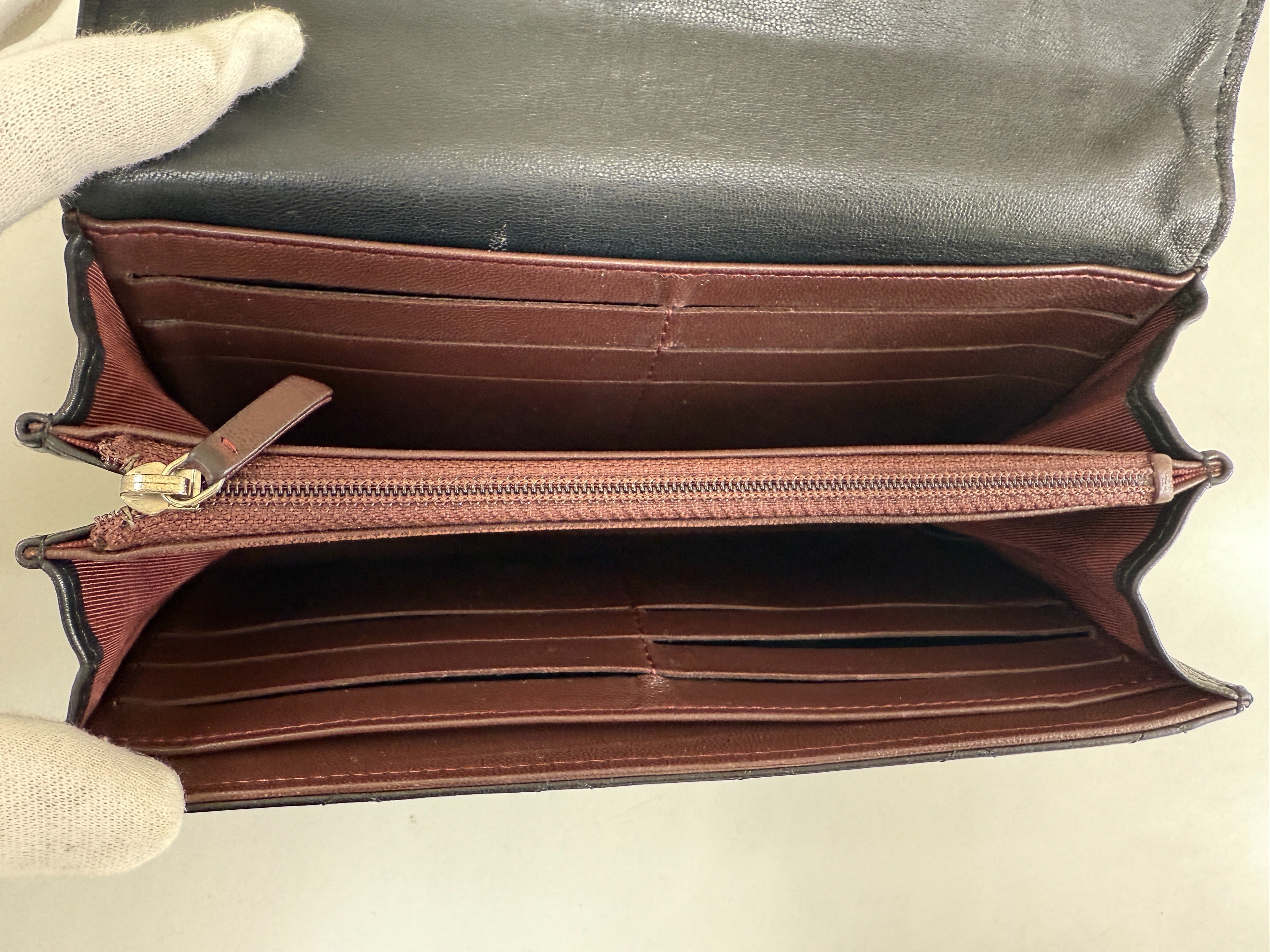 Chanel Long Snap Wallet Black Lambskin 2923