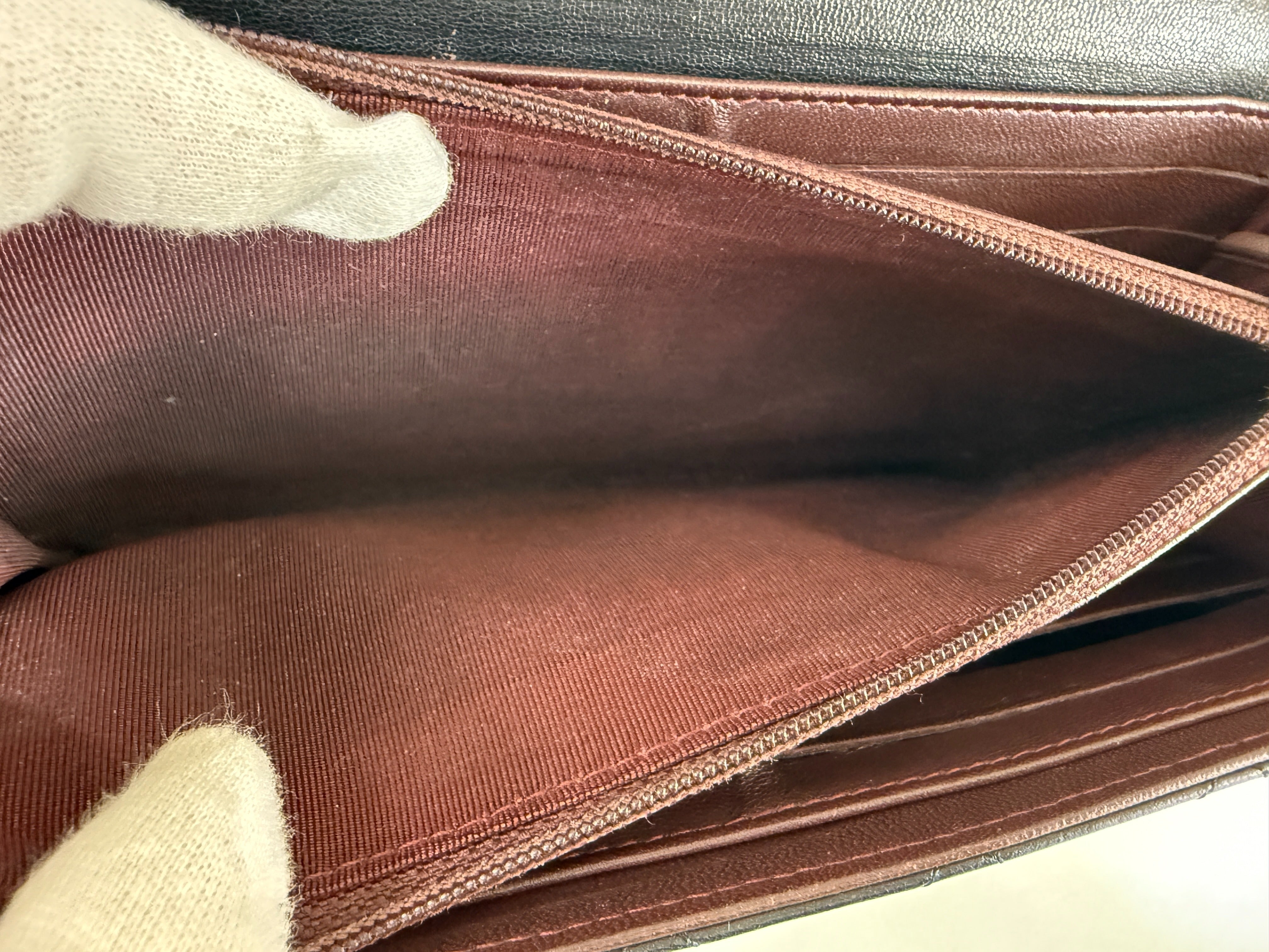 Chanel Long Snap Wallet Black Lambskin 2923