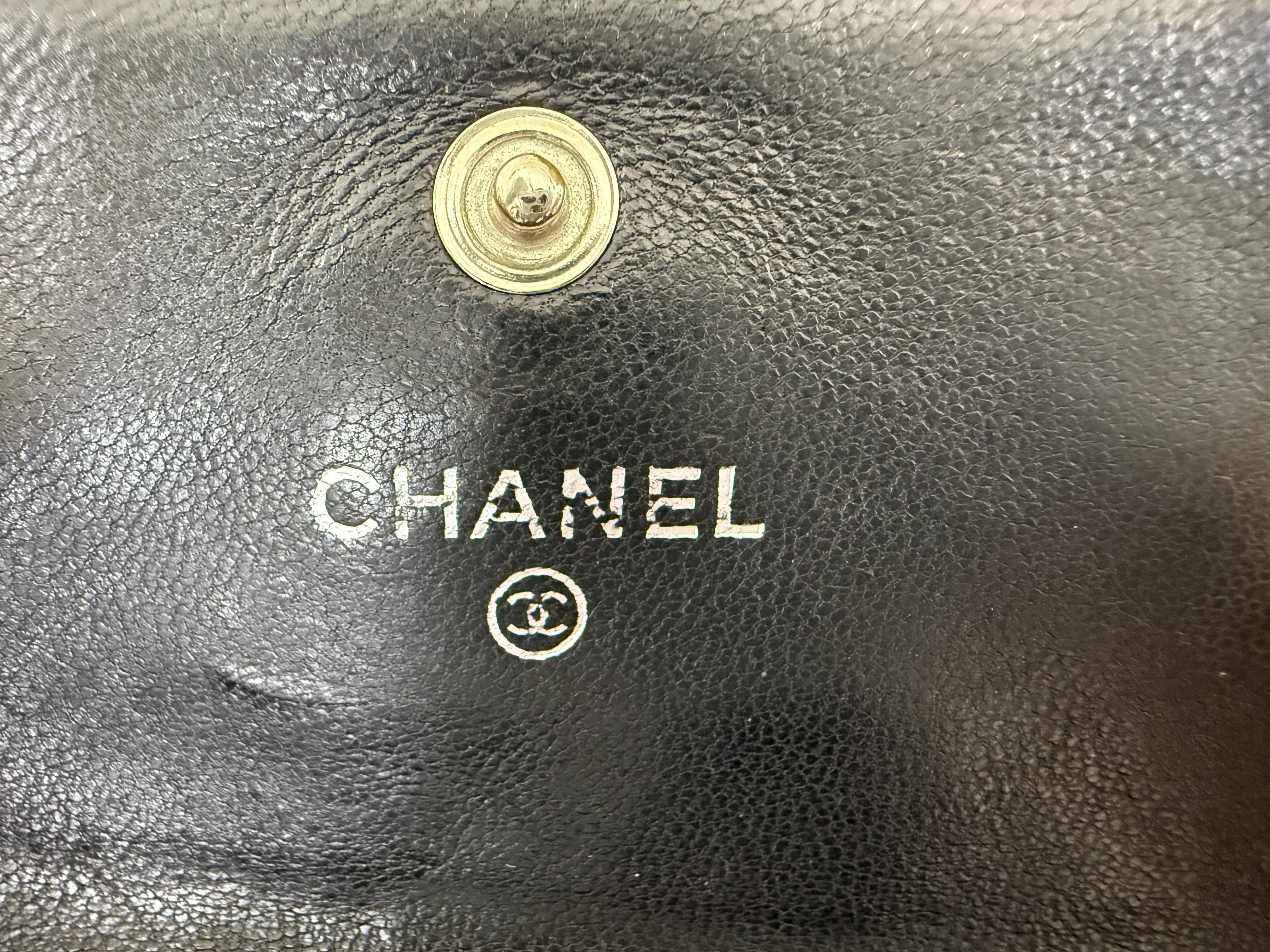 Chanel Long Snap Wallet Black Lambskin 2923