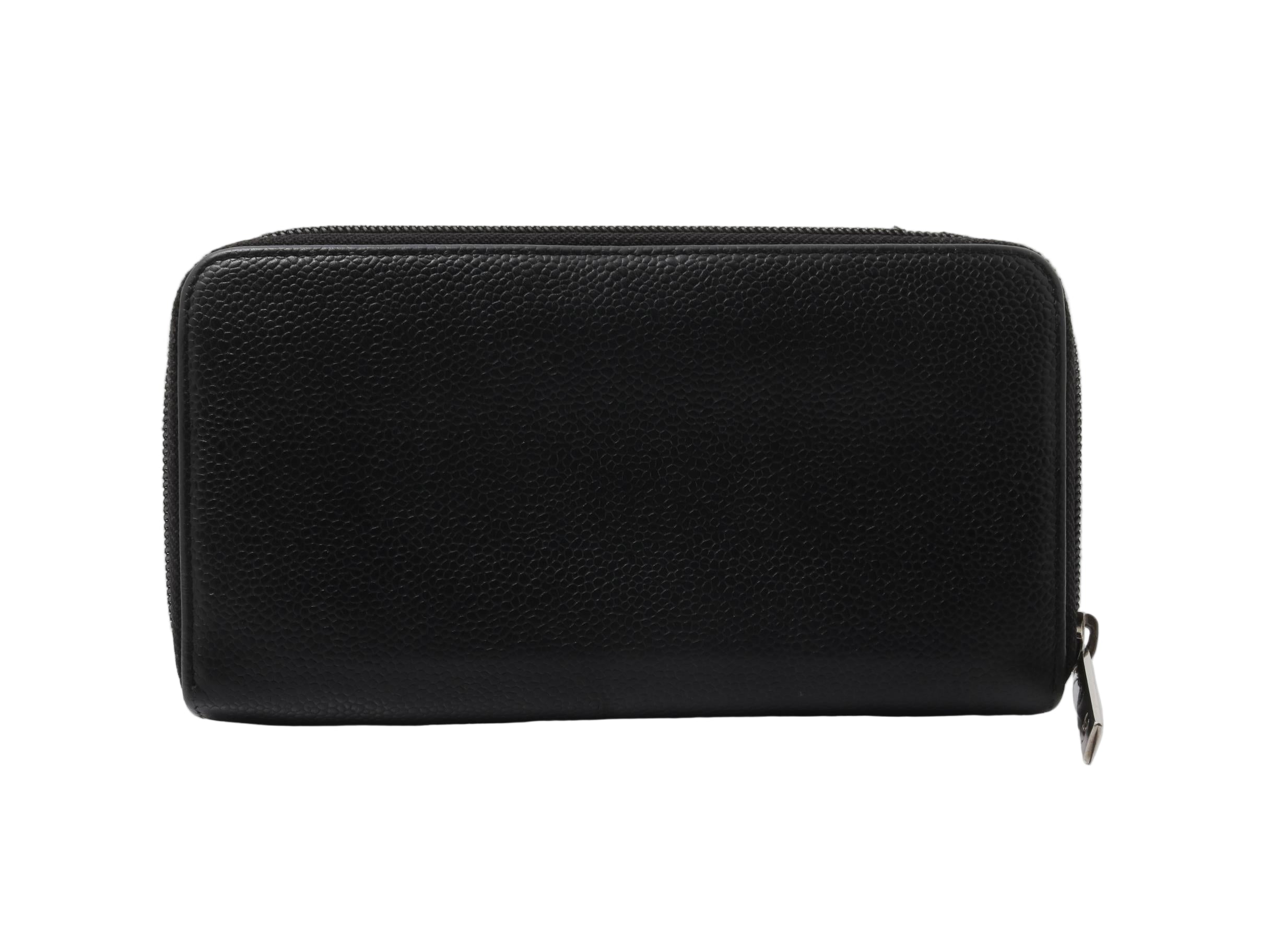 Chanel Timeless Coco Mark Zippy Wallet Black Caviar 2949
