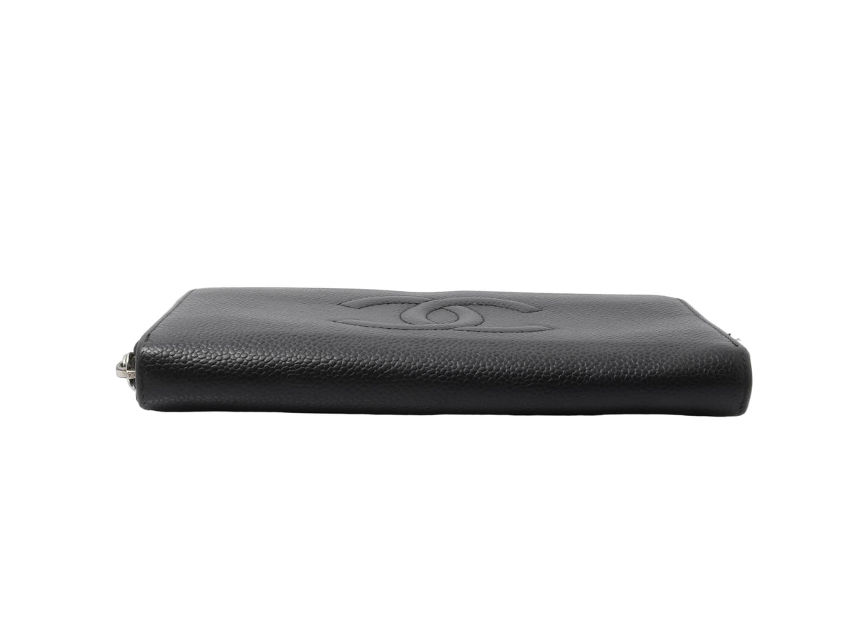 Chanel Timeless Coco Mark Zippy Wallet Black Caviar 2949