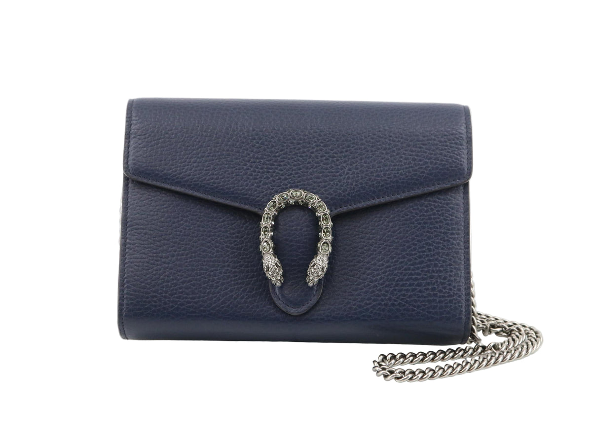 Gucci Dionysus Wallet on Chain Midnight Blue 2952
