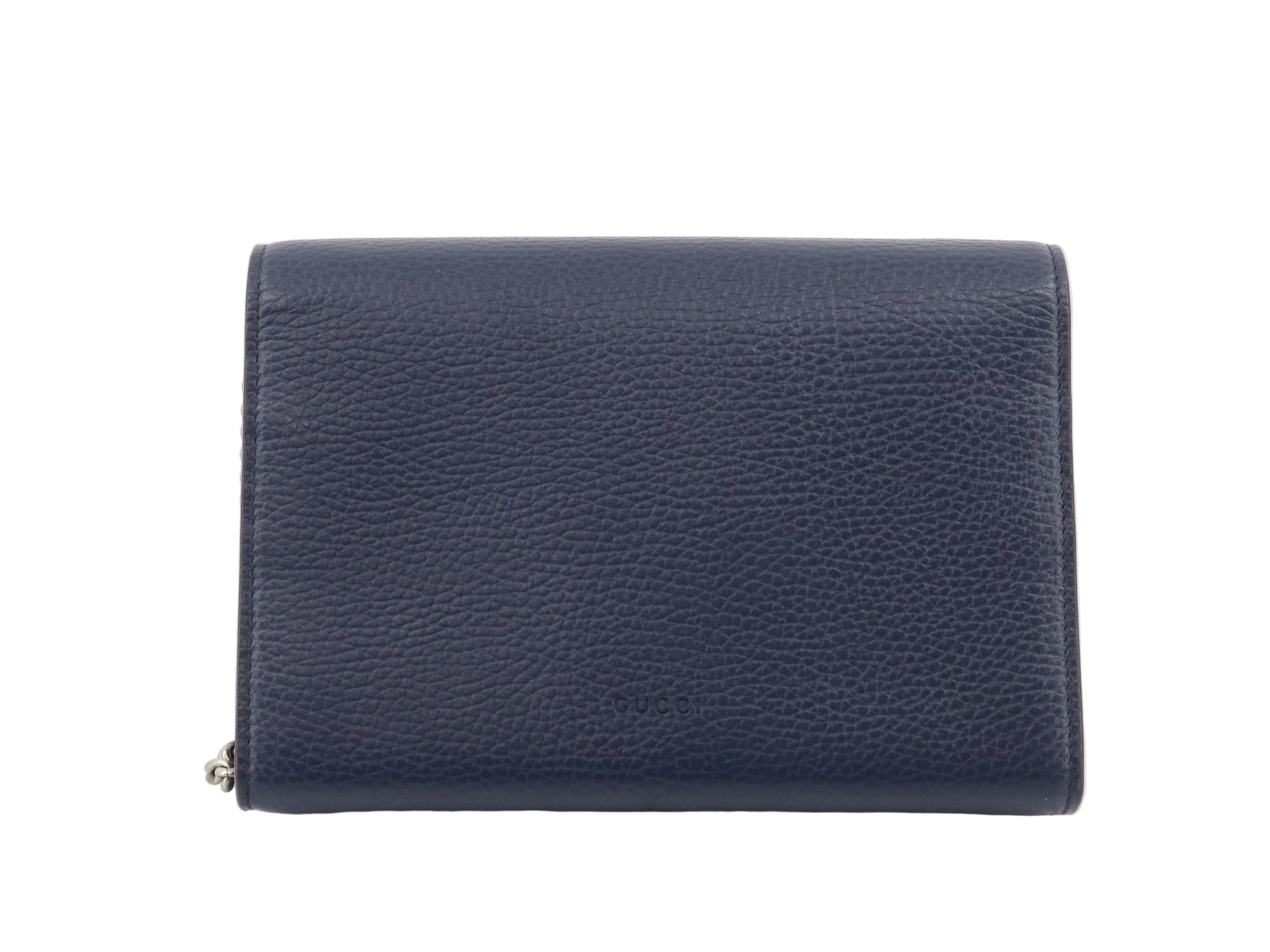Gucci Dionysus Wallet on Chain Midnight Blue 2952