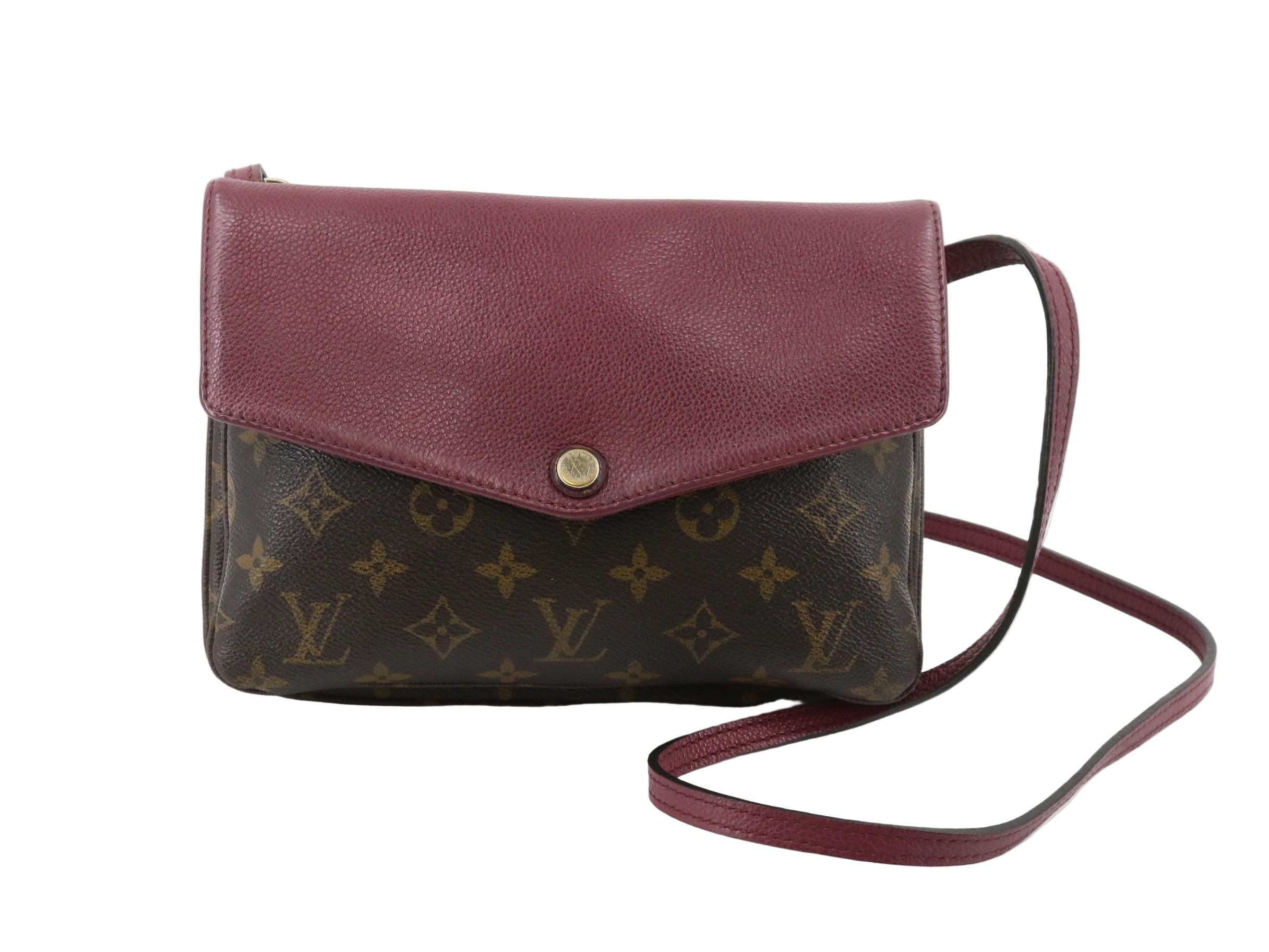 Louis Vuitton Twice Bag Monogram Burgundy 2953