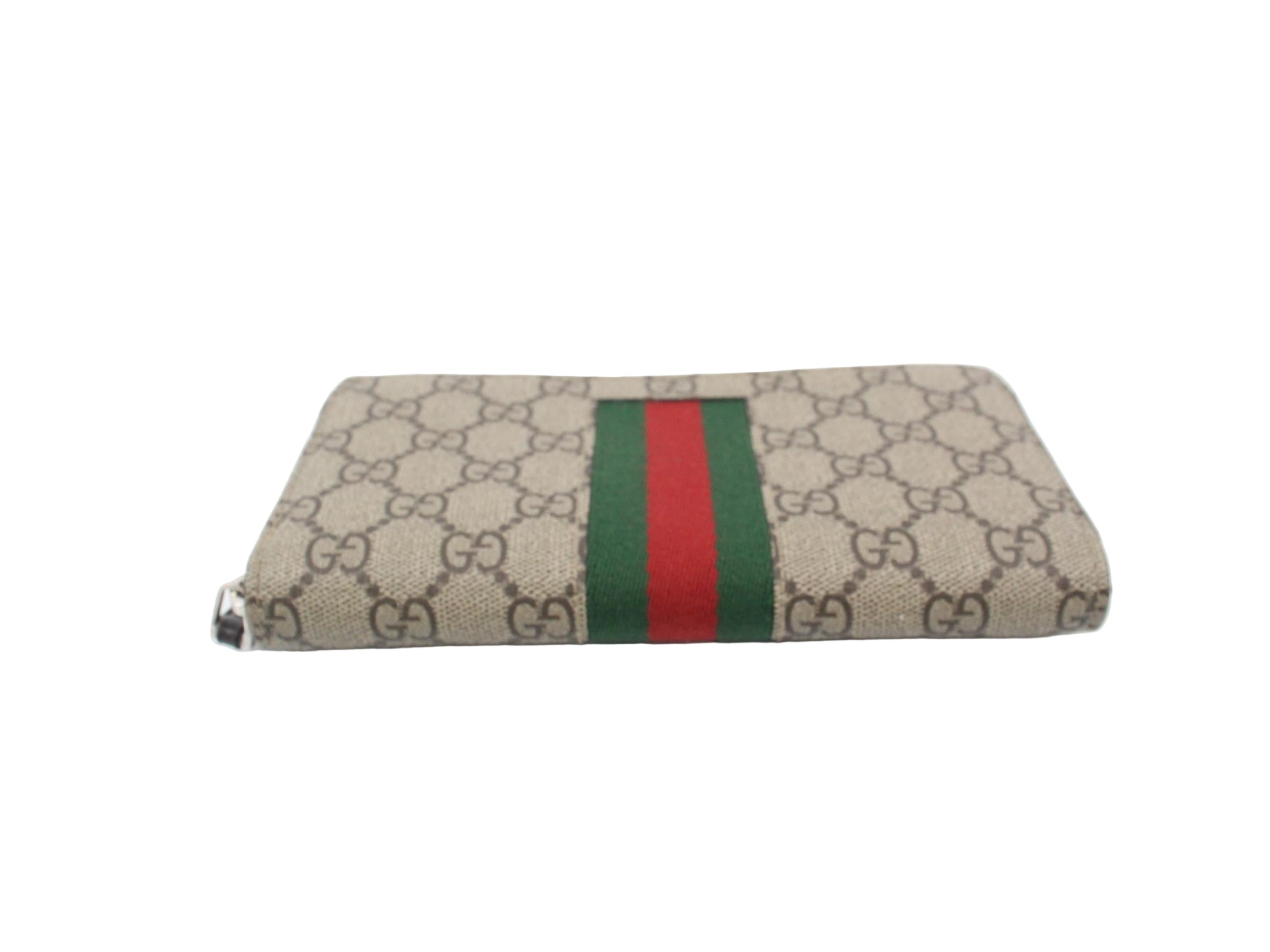 Gucci Web Zippy Wallet GG Supreme Sherry Line 2956