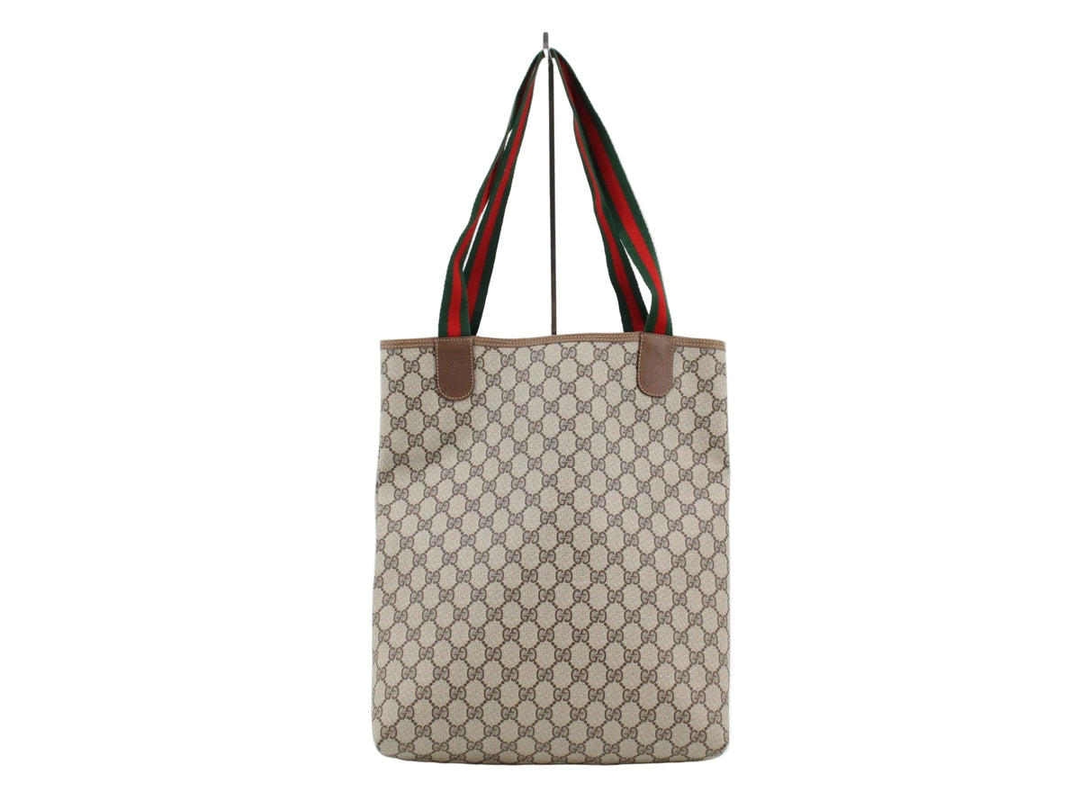 Gucci Vintage Shopper Tote GG Supreme Sherry Line 2963