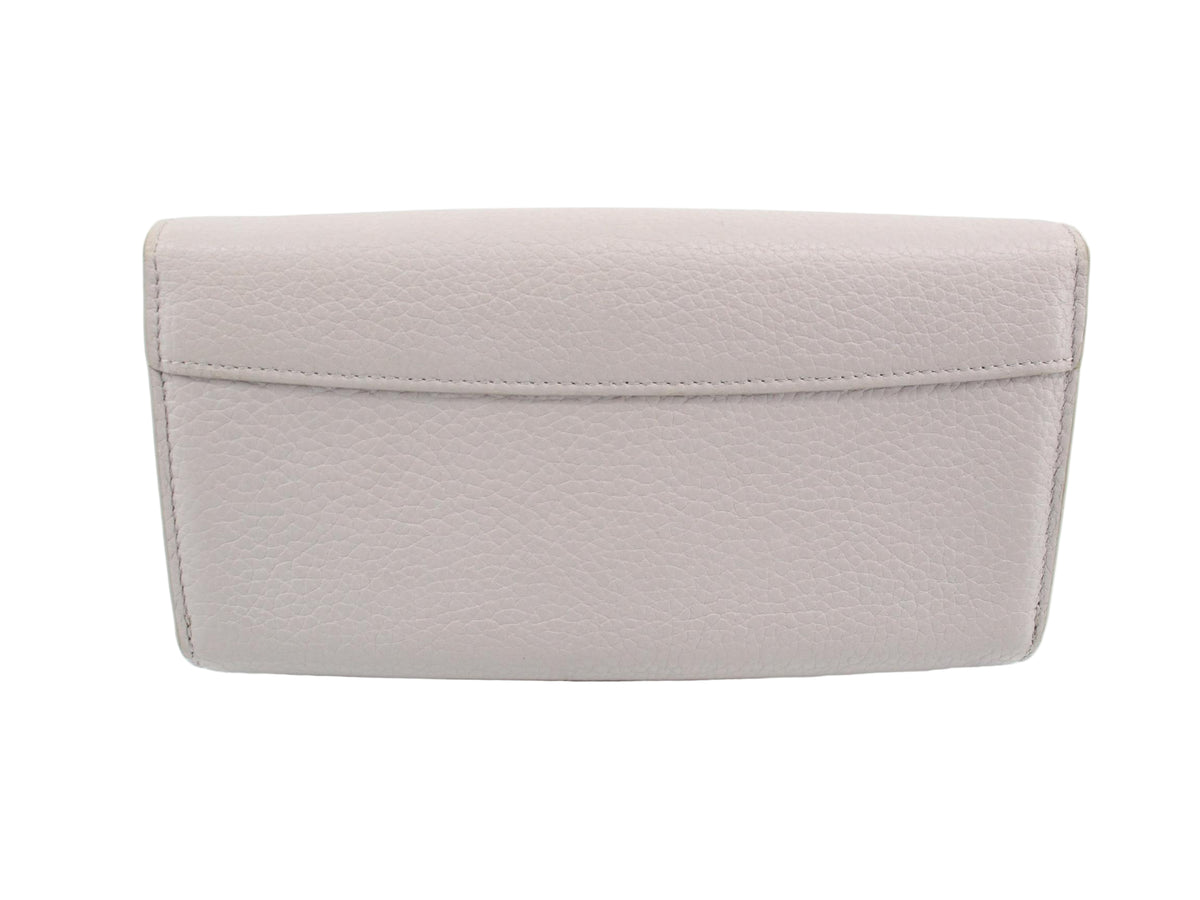 Louis Vuitton Capucines Wallet Grey Beige Leather 2964