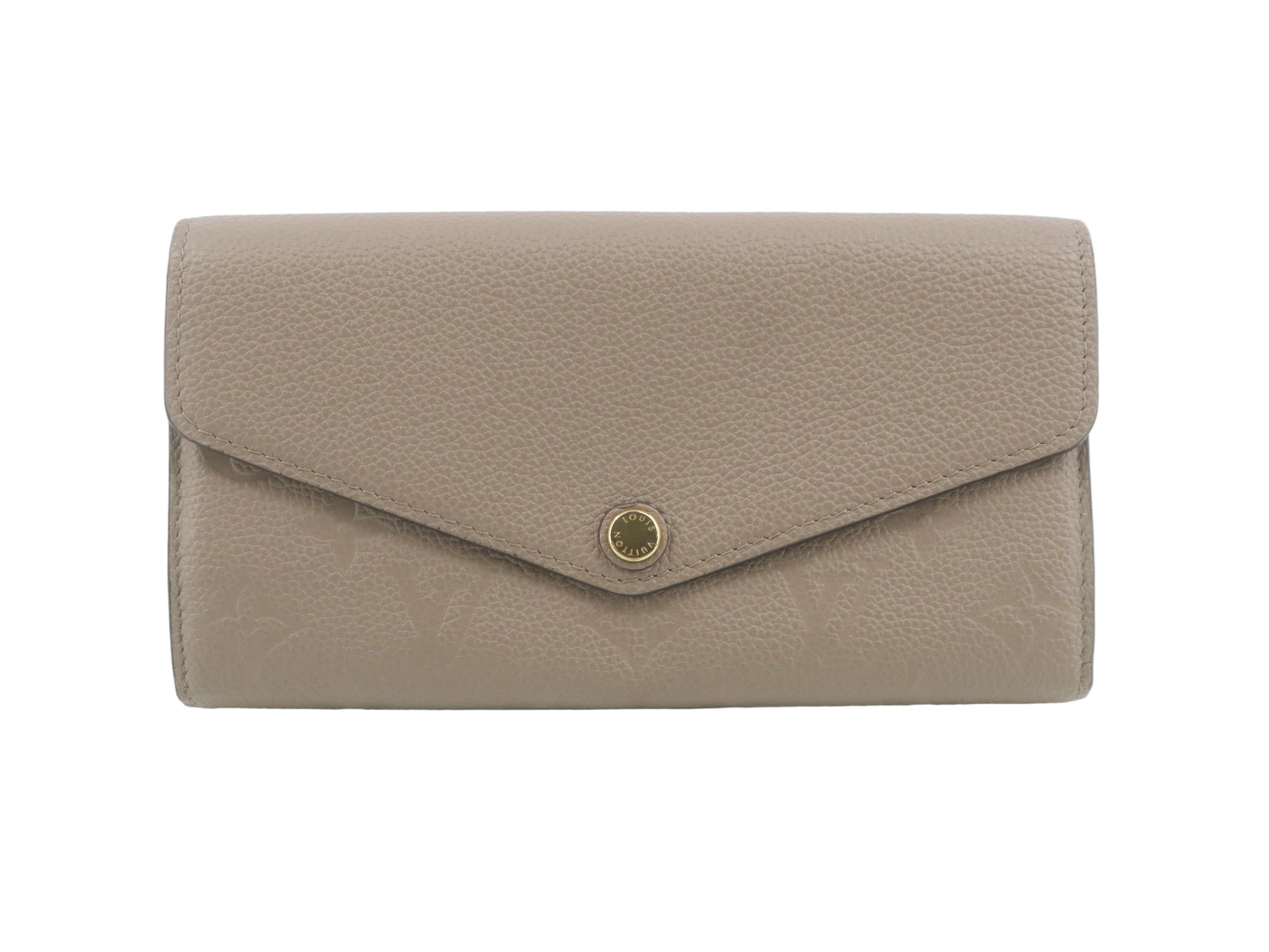 Louis Vuitton Sarah Wallet NM Tourterelle Grey Empreinte 2970