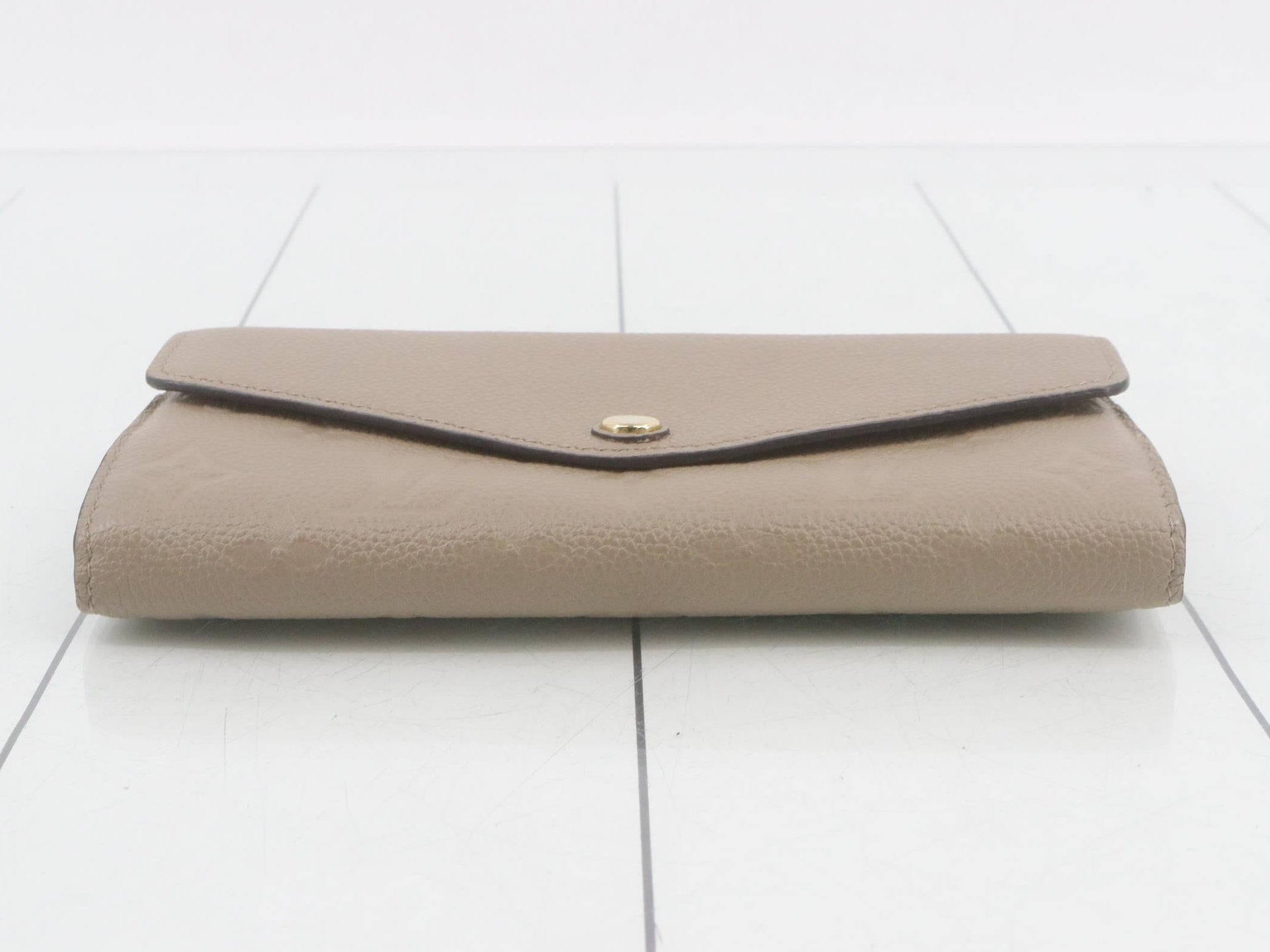 Louis Vuitton Sarah Wallet NM Tourterelle Grey Empreinte 2970