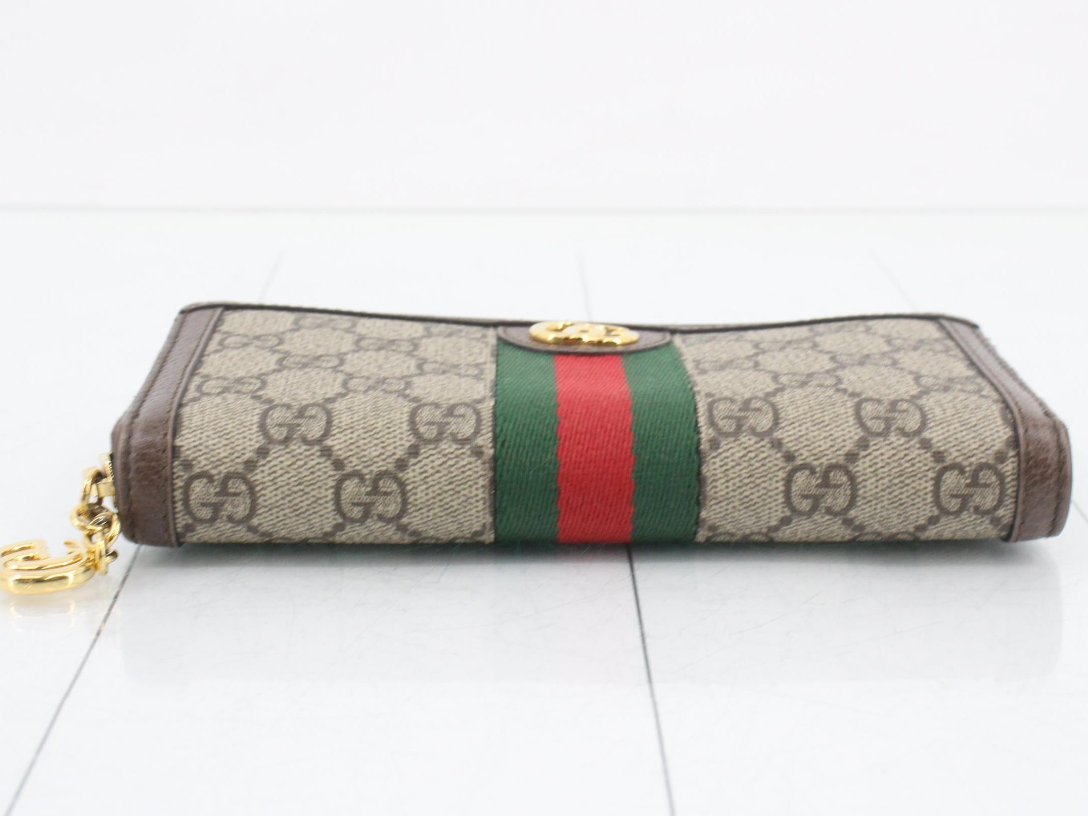 Gucci Ophidia Zippy Wallet GG Supreme Sherry Line 2971