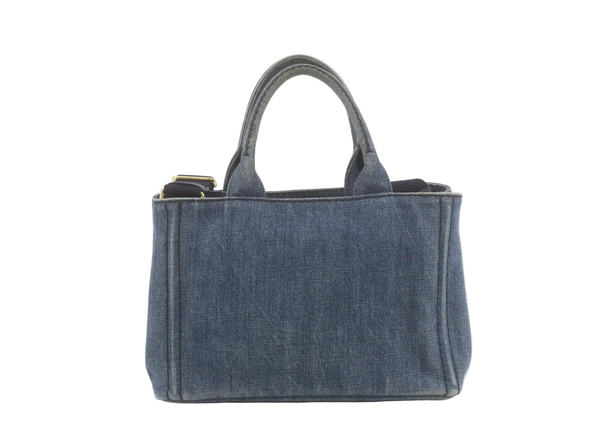Prada Canapa Denim 2-Way Light Blue 2988