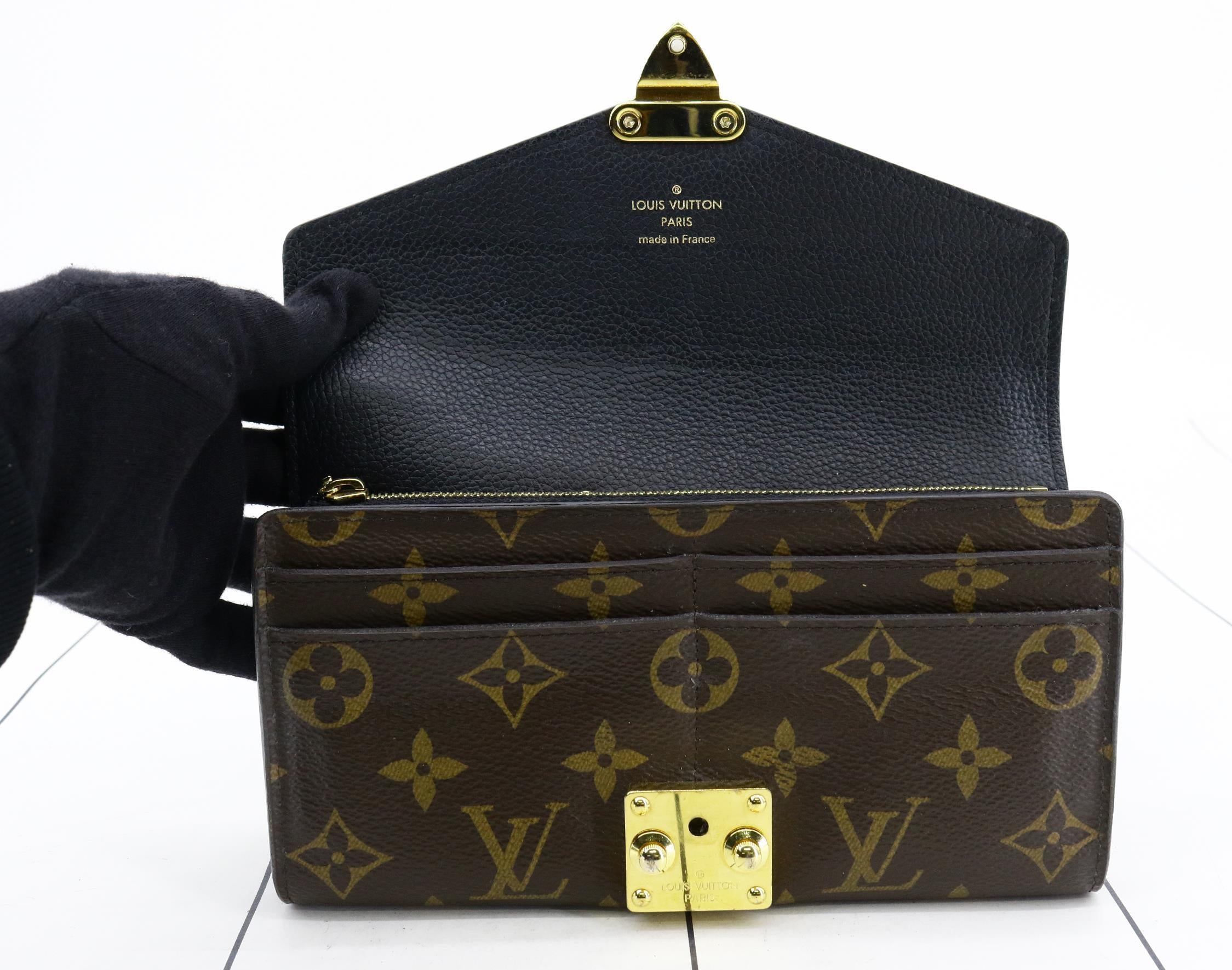 Louis Vuitton Pallas Wallet Monogram Black 3067