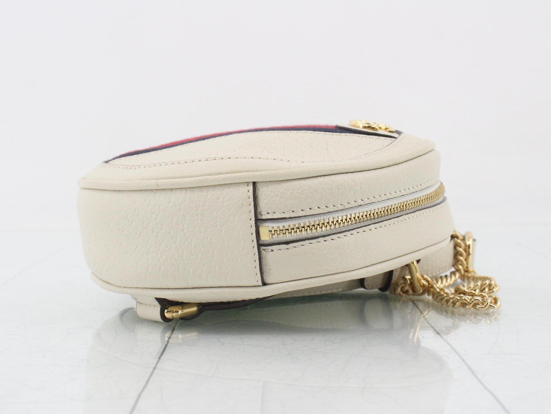 Gucci Ophidia Mini Round Backpack White 3069