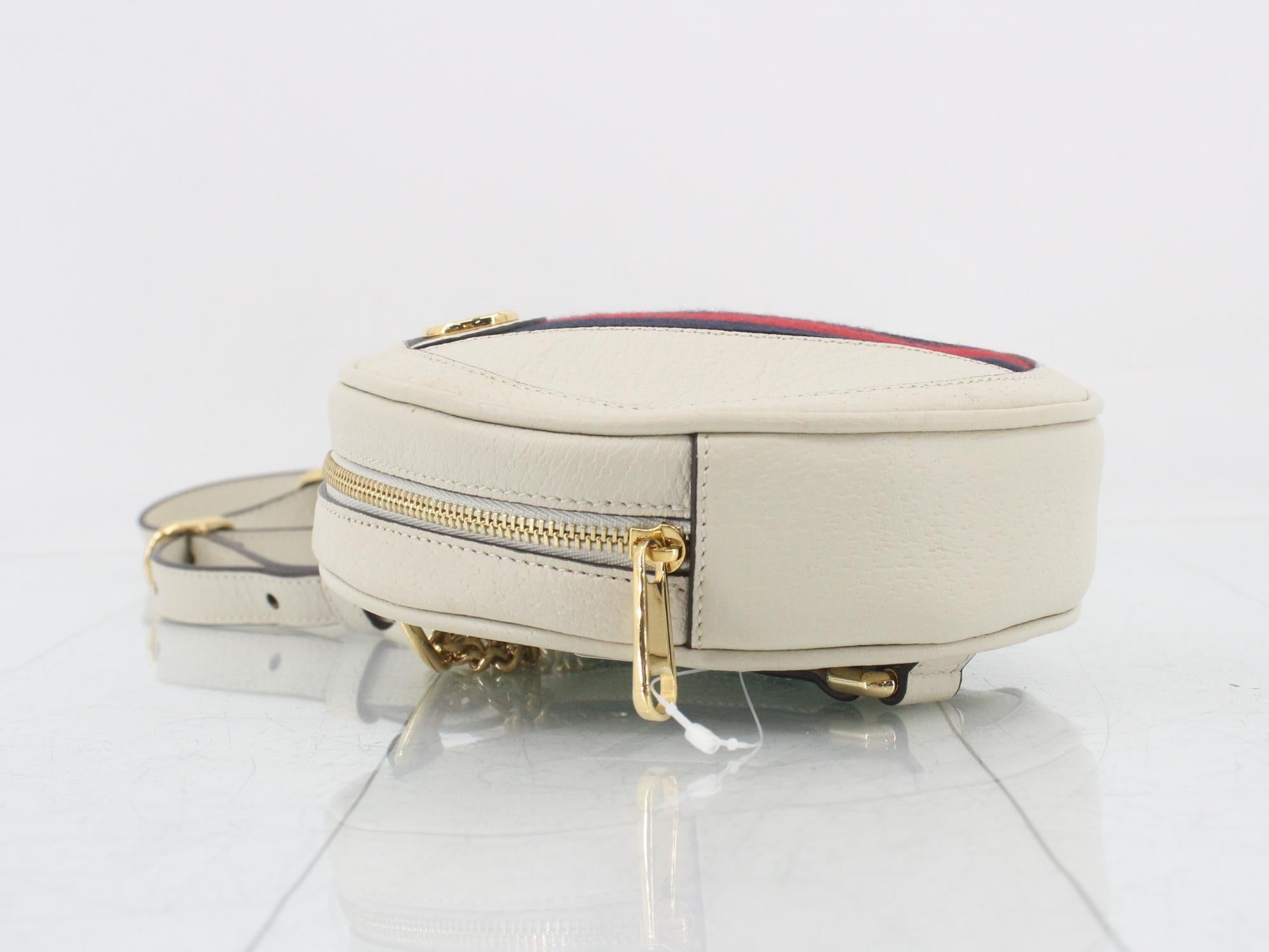 Gucci Ophidia Mini Round Backpack White 3069