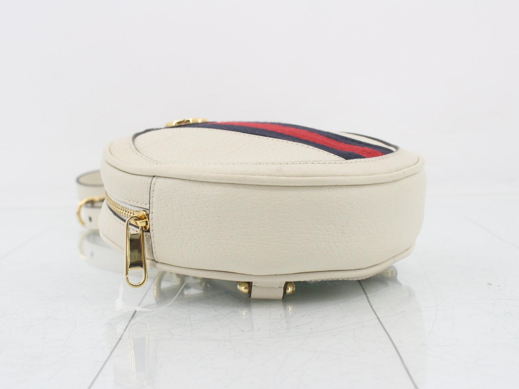 Gucci Ophidia Mini Round Backpack White 3069