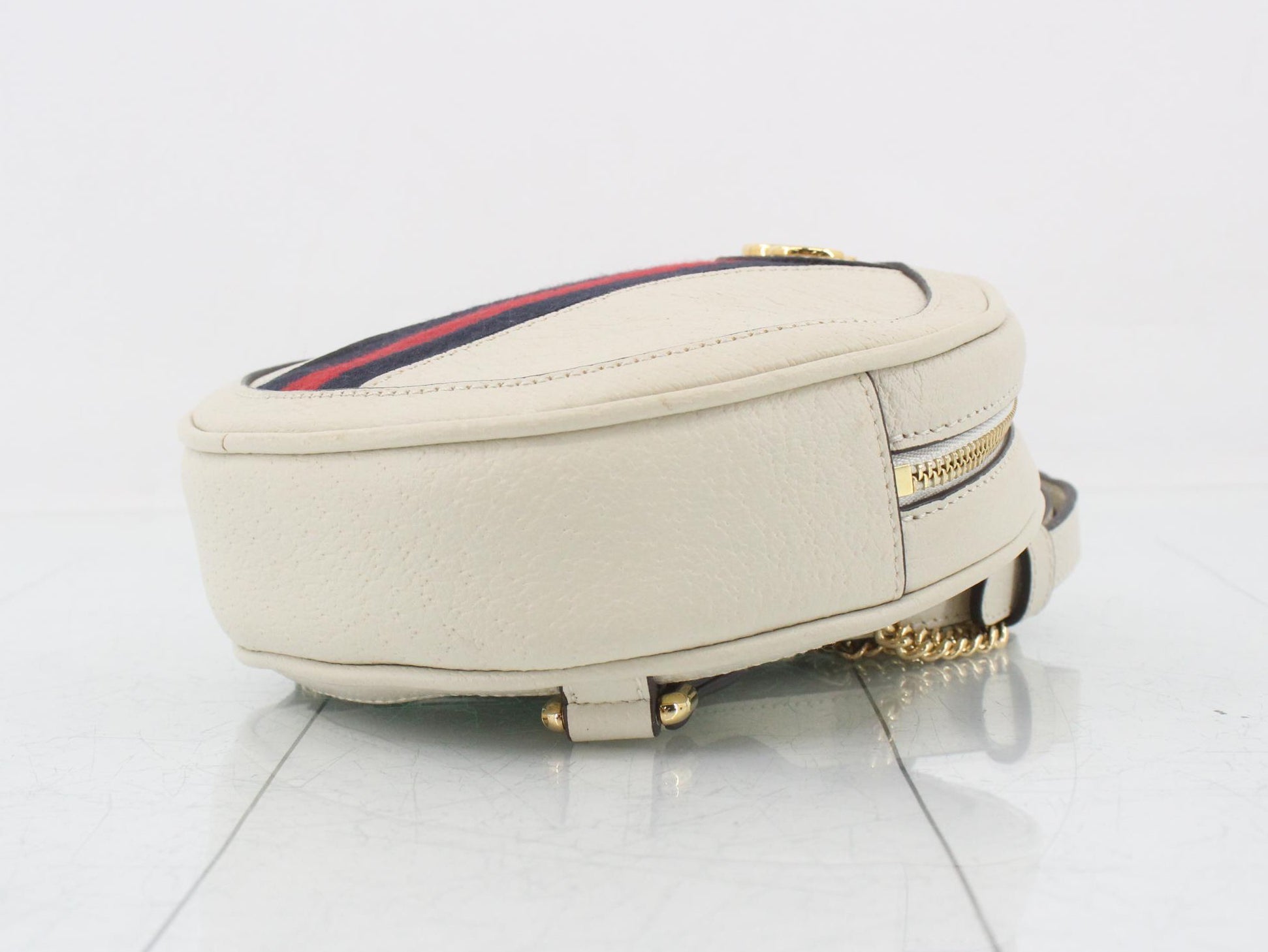 Gucci Ophidia Mini Round Backpack White 3069