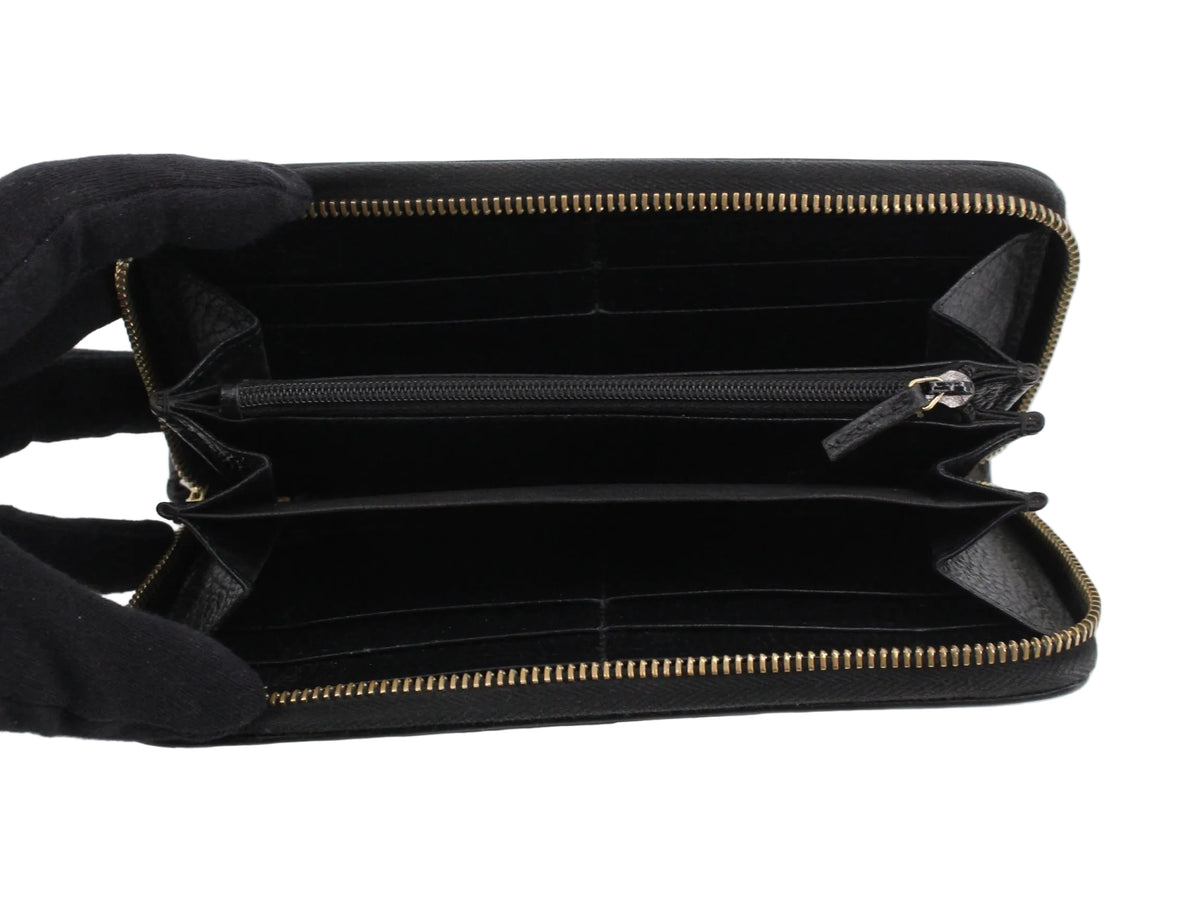 Gucci GG Marmont Zippy Wallet Black 3075