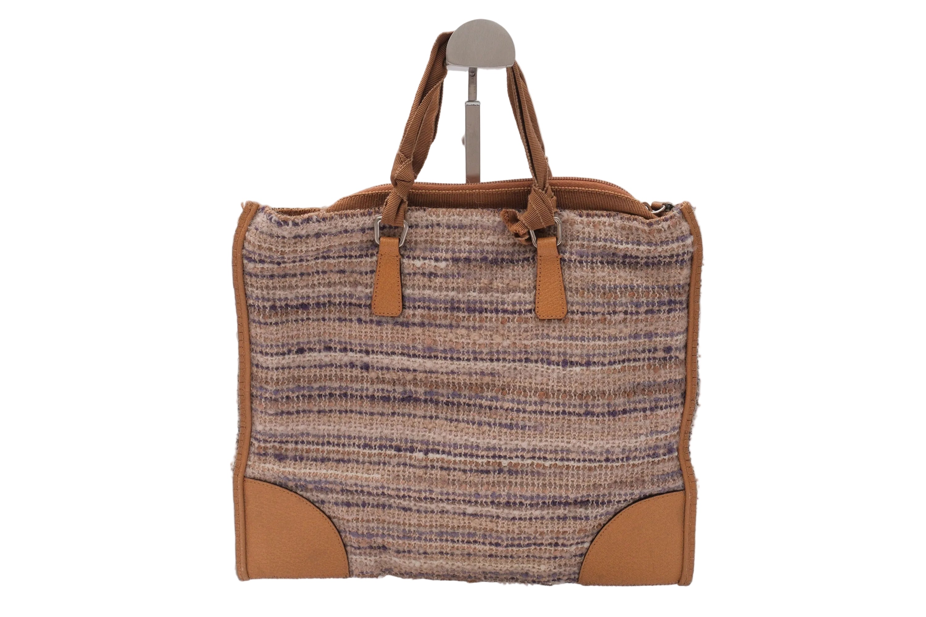 Prada Tweed Woven Shopper Bag 3079