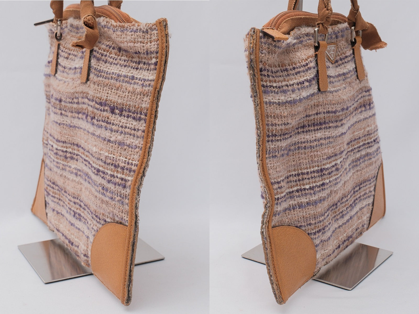 Prada Tweed Woven Shopper Bag 3079