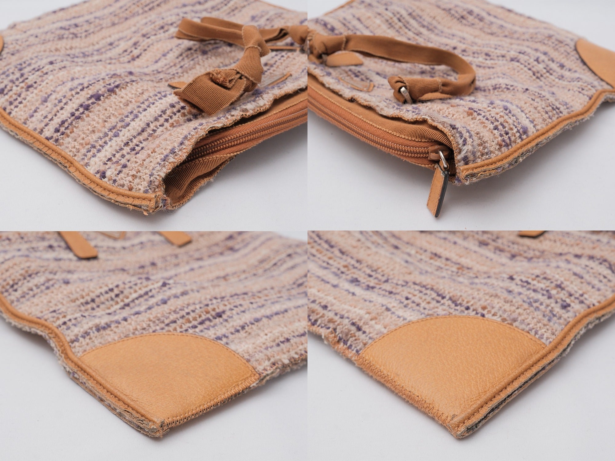 Prada Tweed Woven Shopper Bag 3079