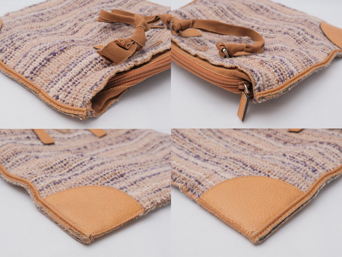 Prada Tweed Woven Shopper Bag 3079