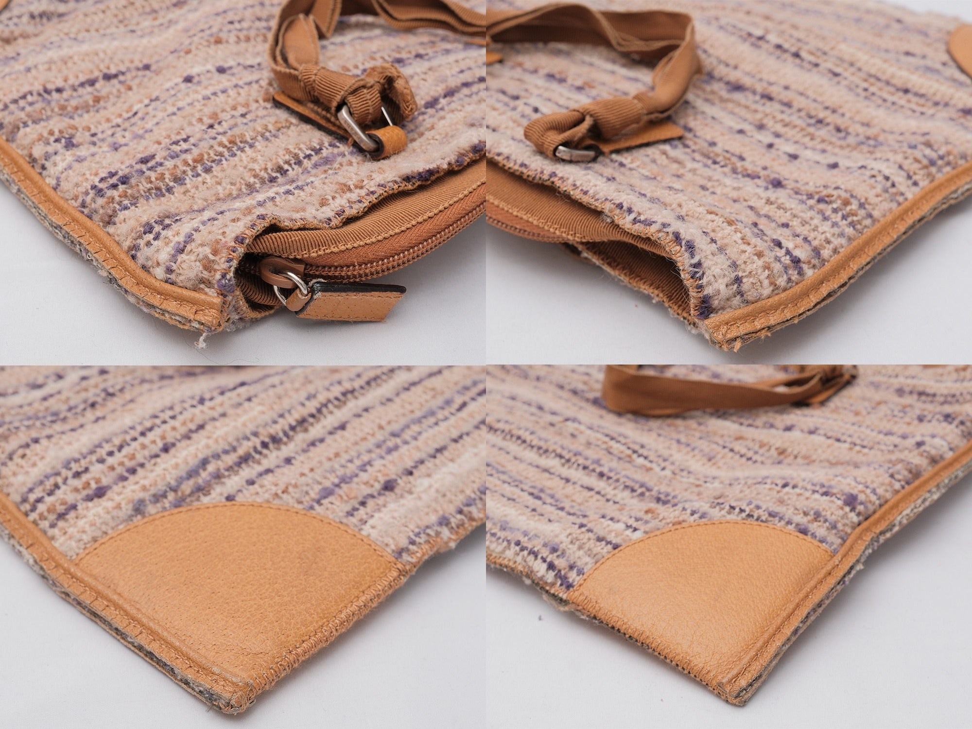 Prada Tweed Woven Shopper Bag 3079