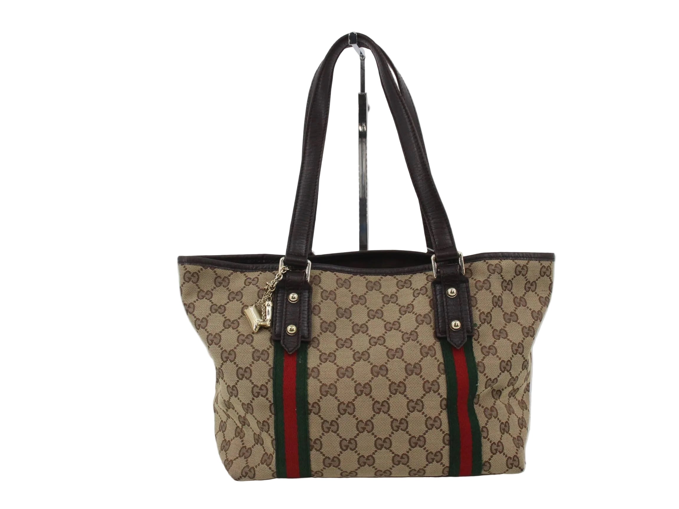 Gucci Charm Sherry Line Shopper Tote GG Canvas 3081