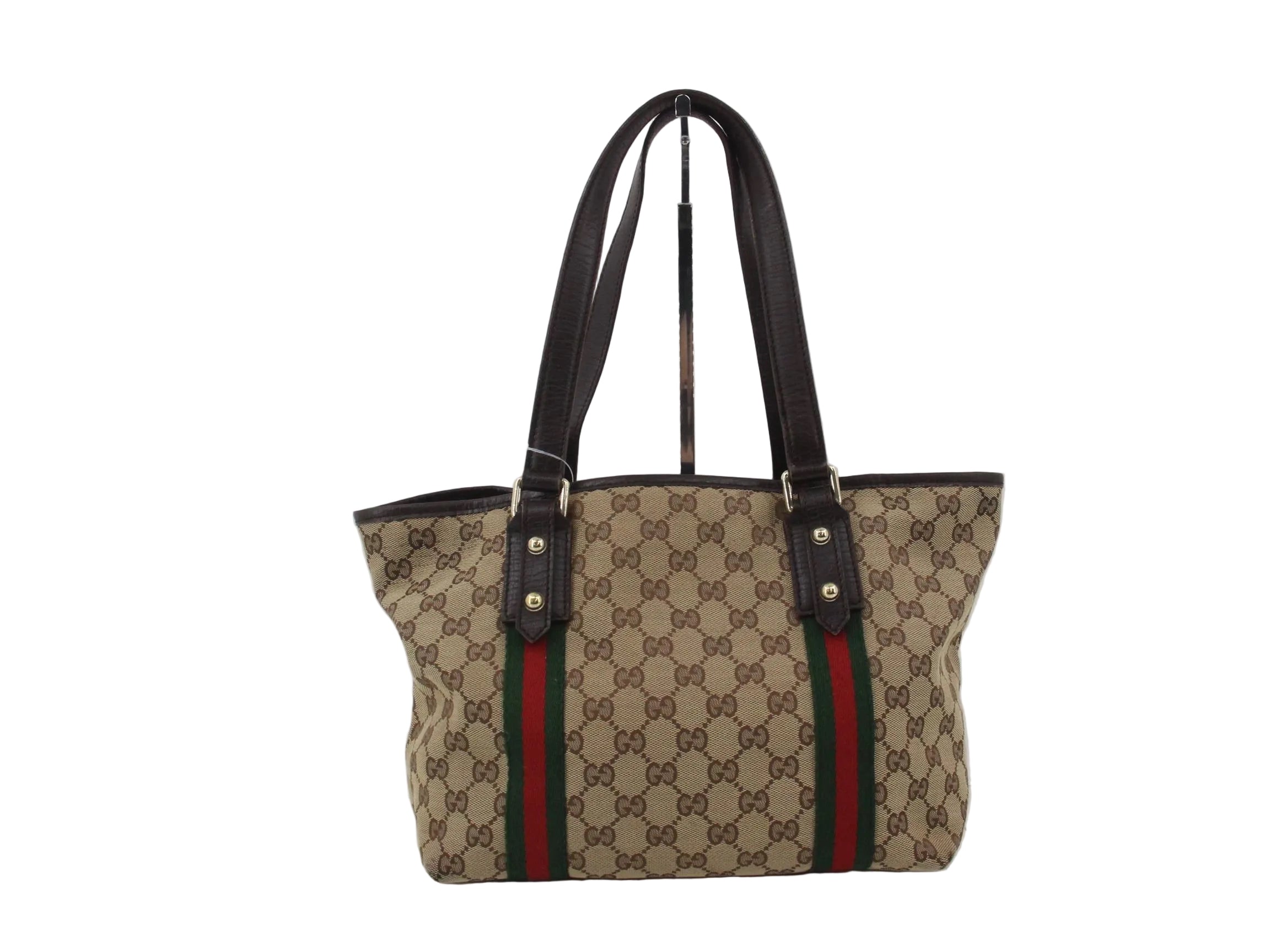 Gucci Charm Sherry Line Shopper Tote GG Canvas 3081
