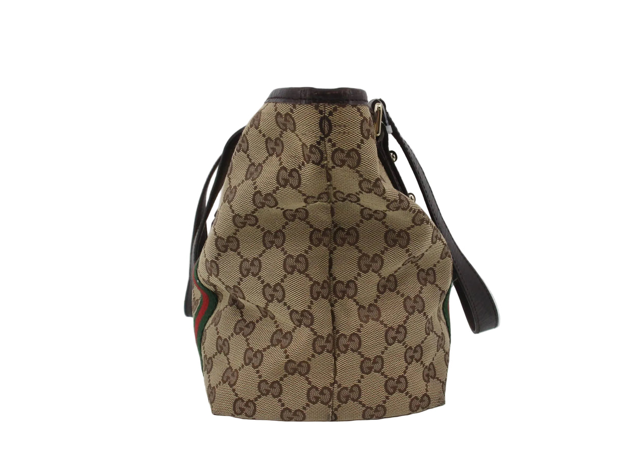 Gucci Charm Sherry Line Shopper Tote GG Canvas 3081