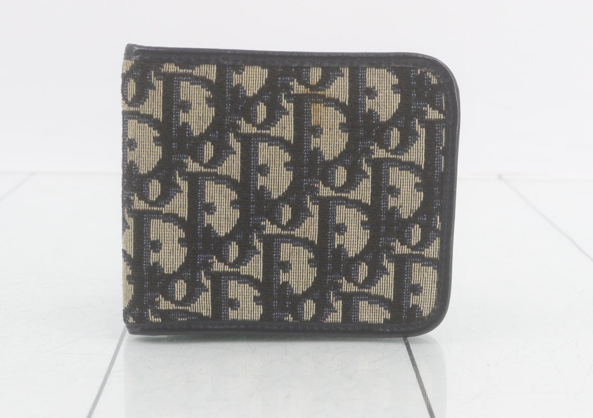 Dior Bifold Wallet Navy Trotter 3116