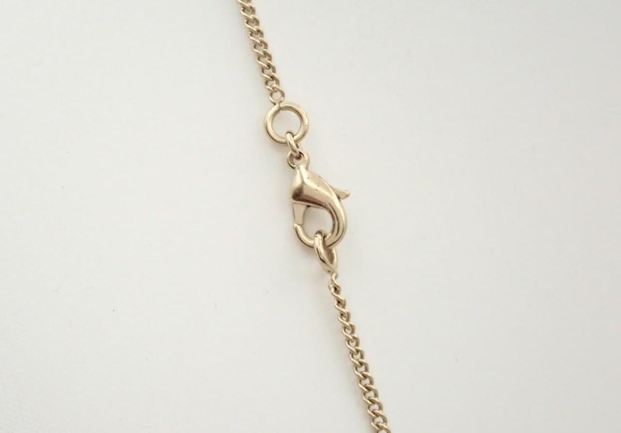 Chanel Woven CC Pearl Drop Necklace Gold B14V 3228