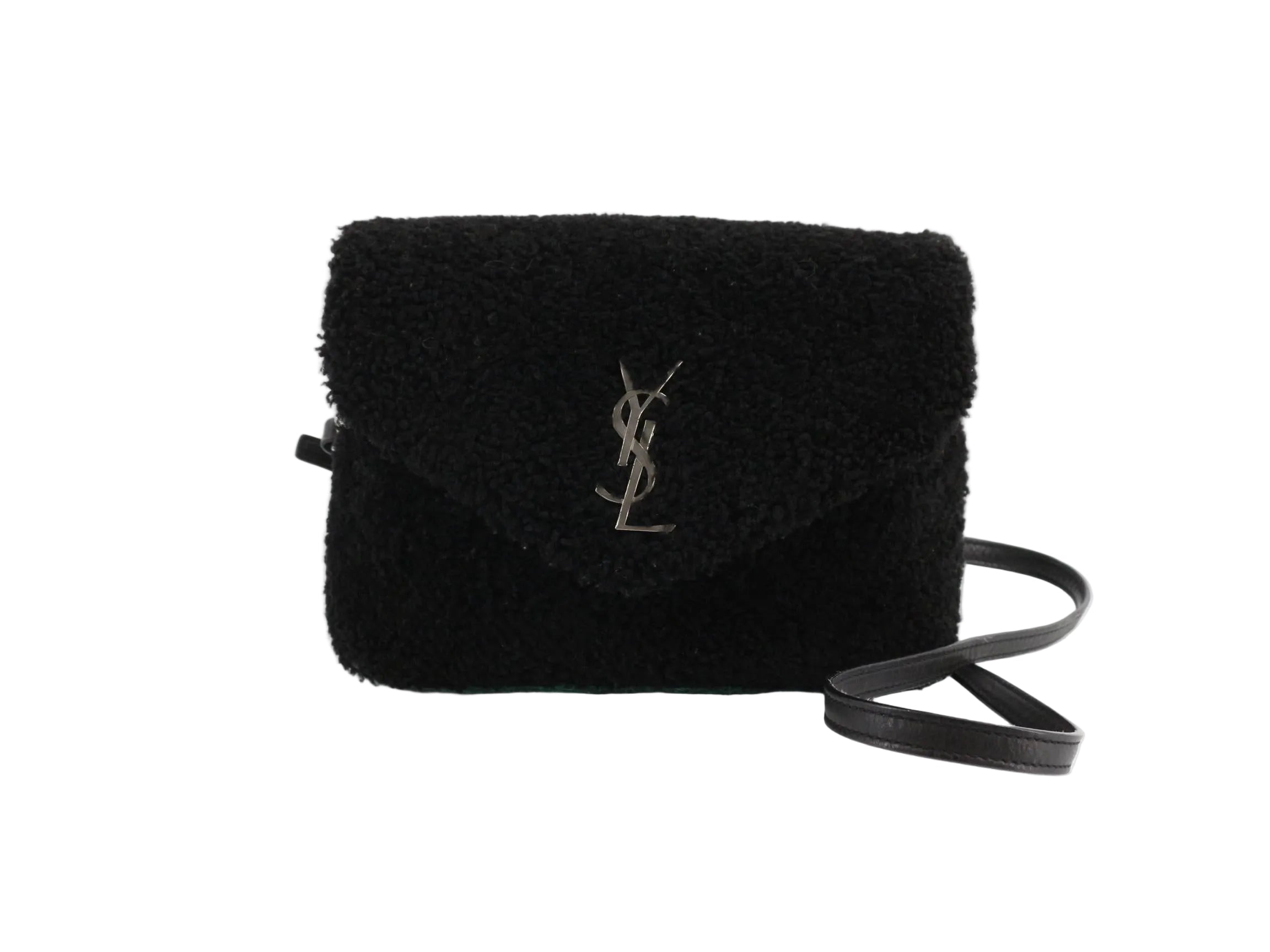 YSL LouLou Toy Black Shearling  3326
