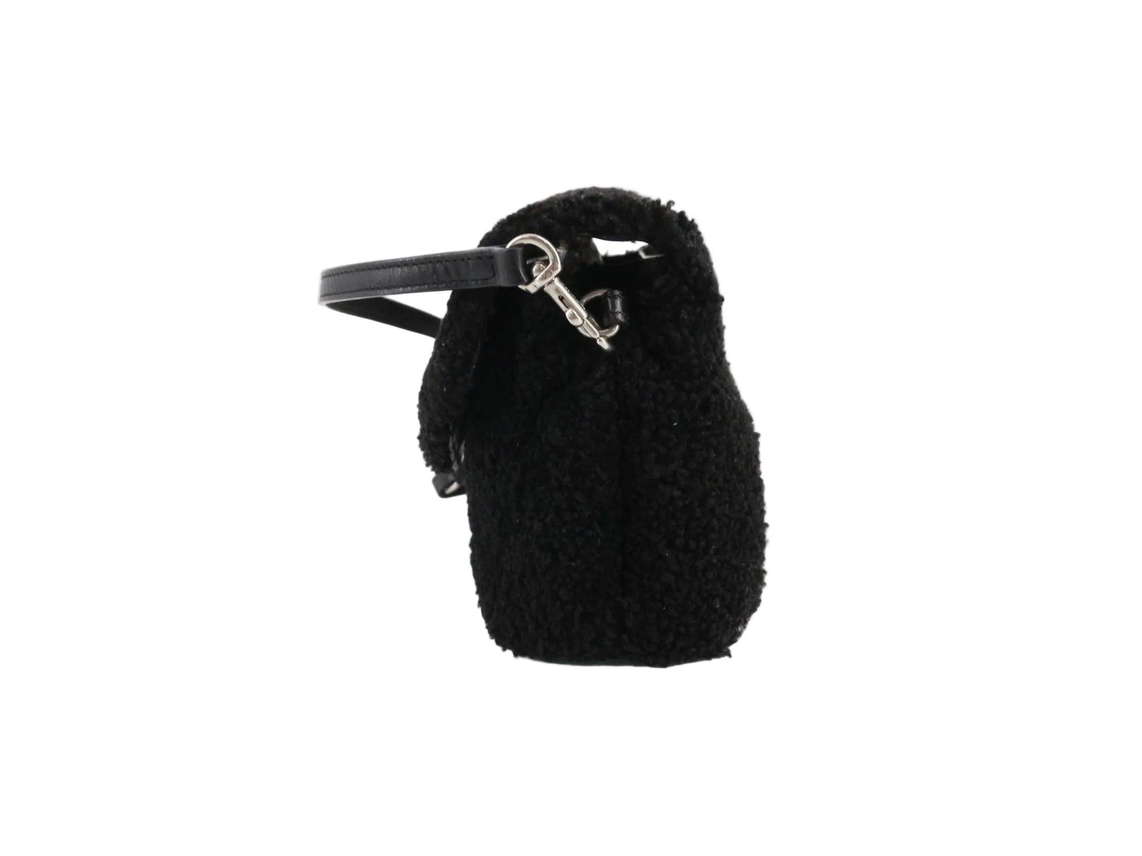 YSL LouLou Toy Black Shearling  3326