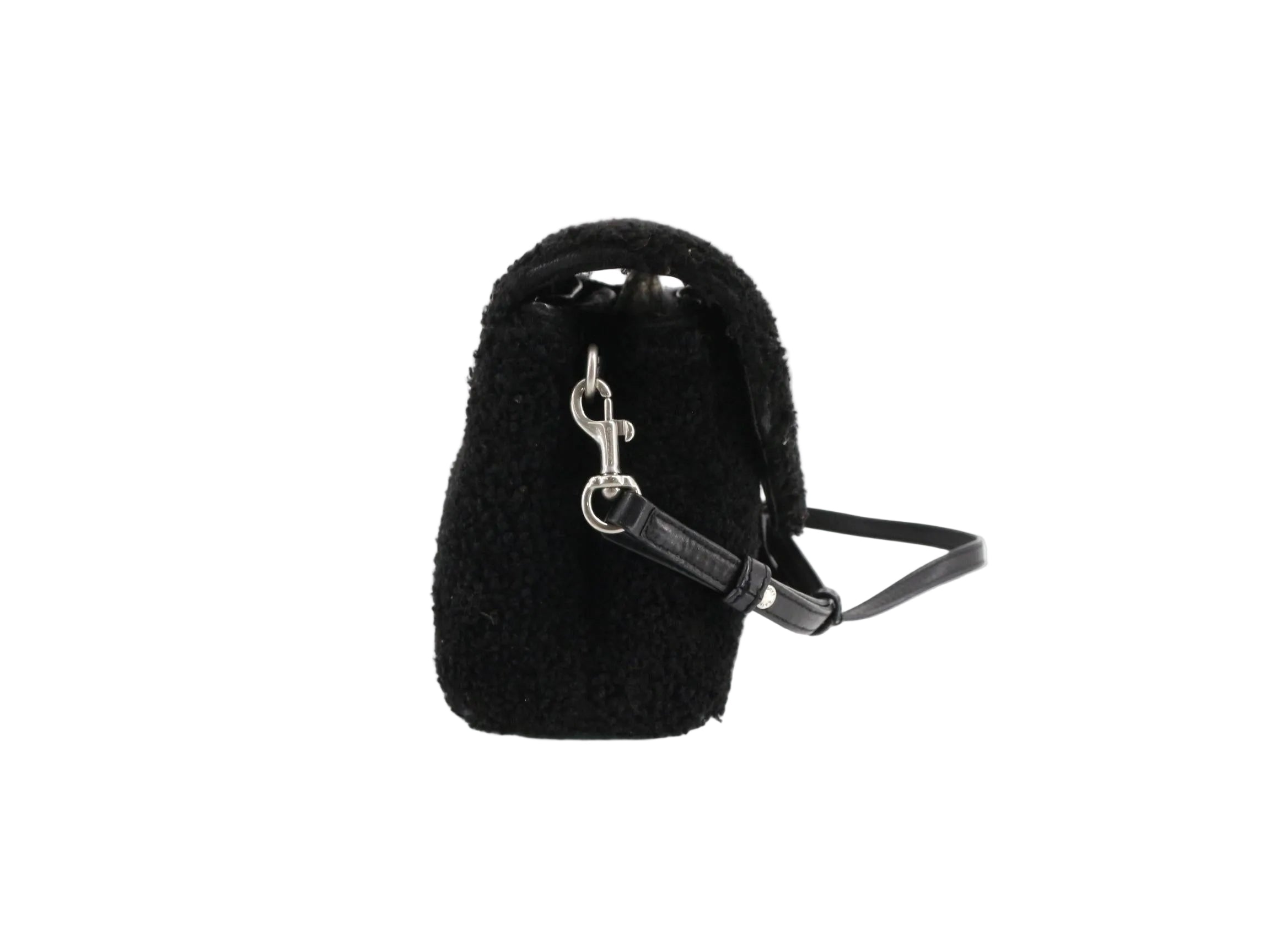 YSL LouLou Toy Black Shearling  3326