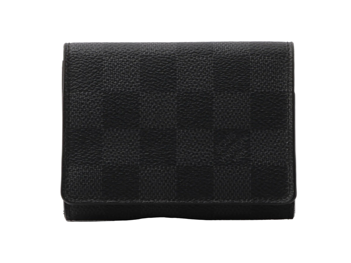 Louis Vuitton Enveloppe Carte de Visite Card Holder Damier Graphite 3332