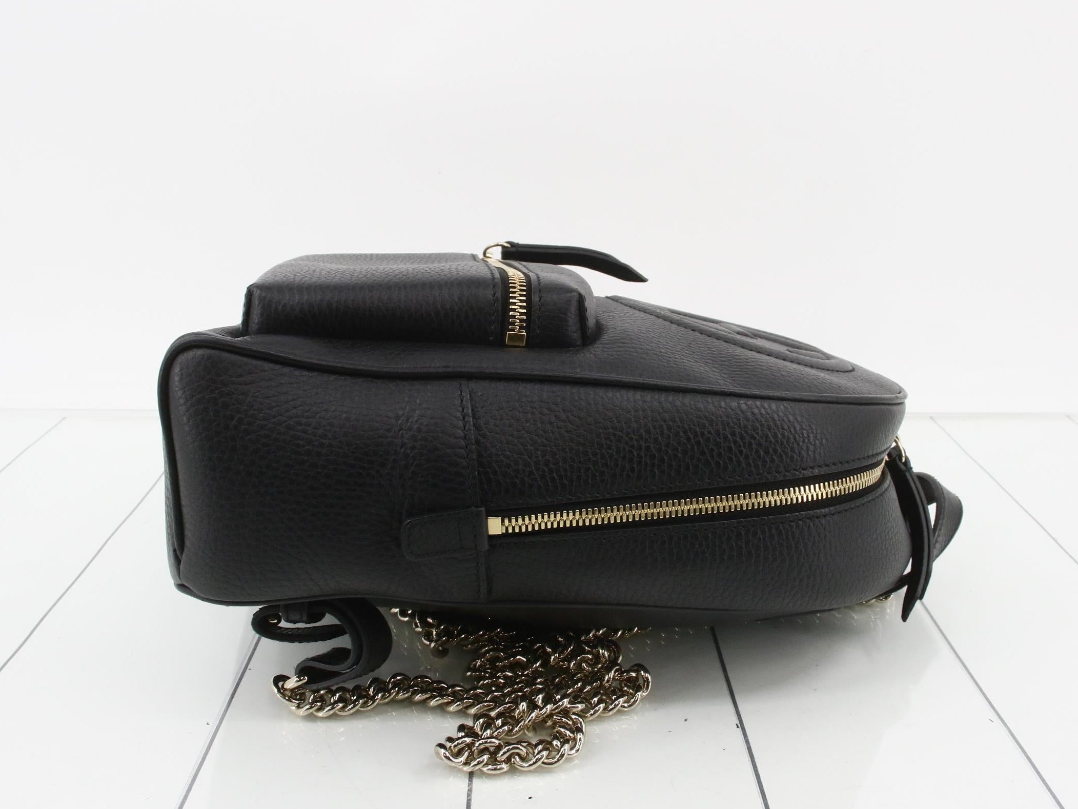 Gucci Soho Backpack Black Leather 3333